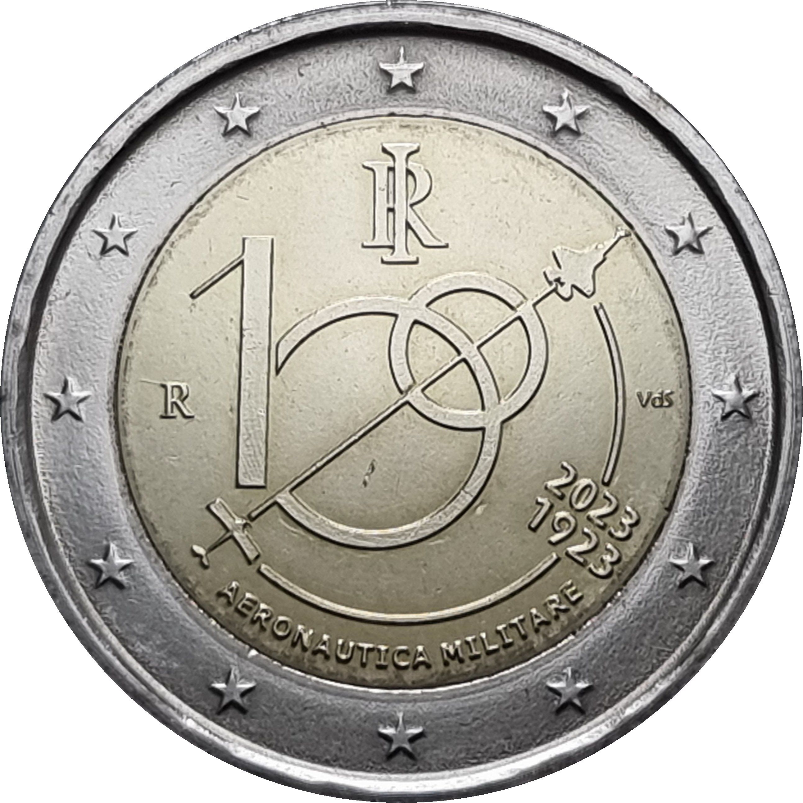 Italy 2 euro 2023 — 100th Anniversary of Italian Air Force