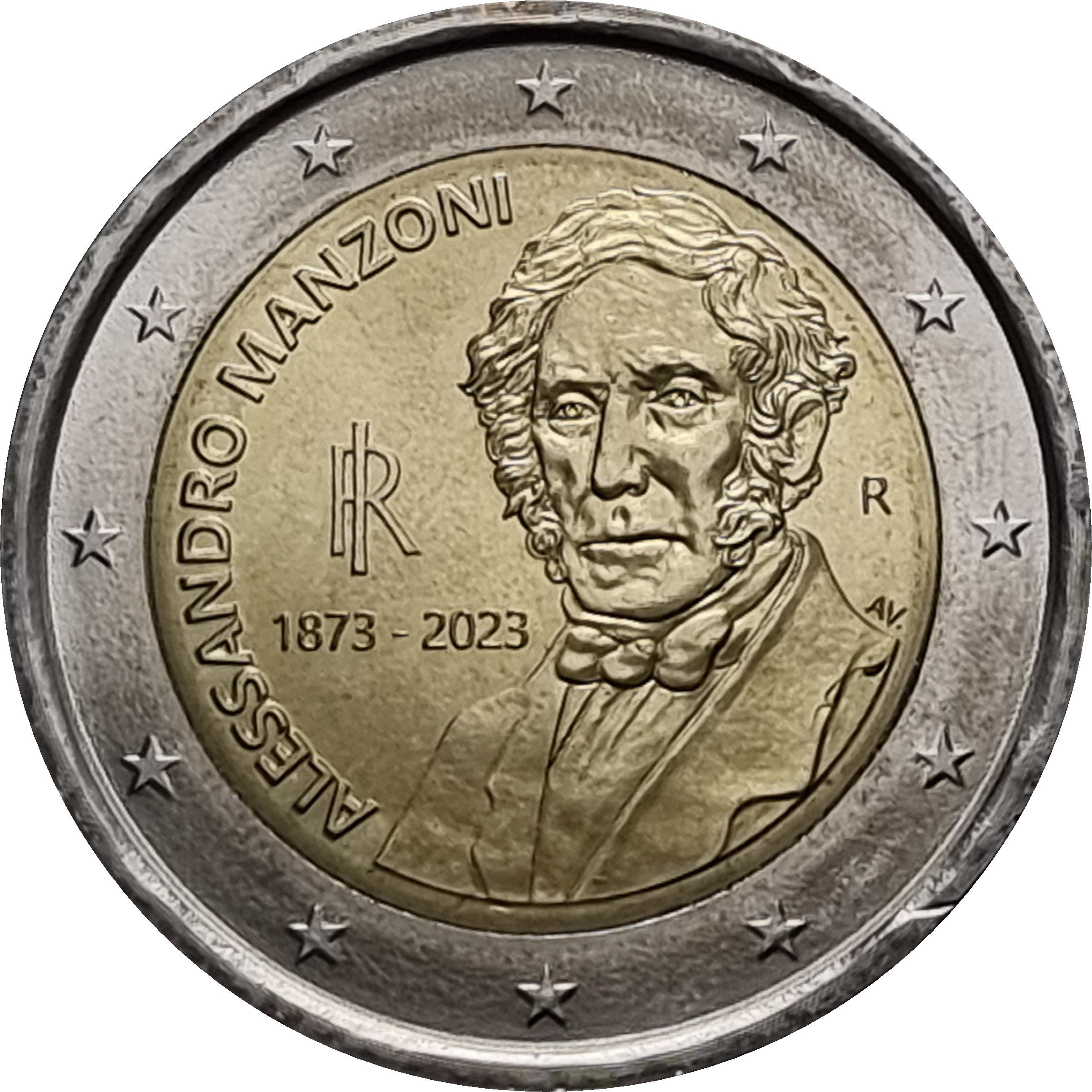 Italy 2 euro 2023 — 150th anniversary of the death of Alessandro Manzoni