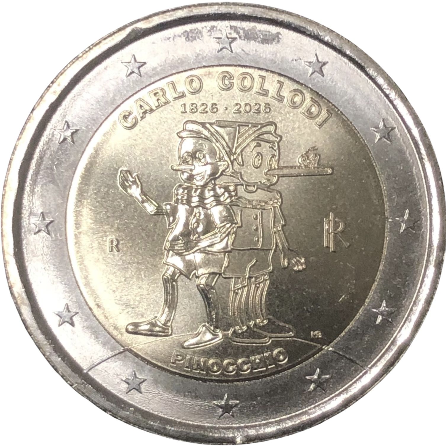 Italy 2 euro 2026 — 200th birthday of Carlo Collodi