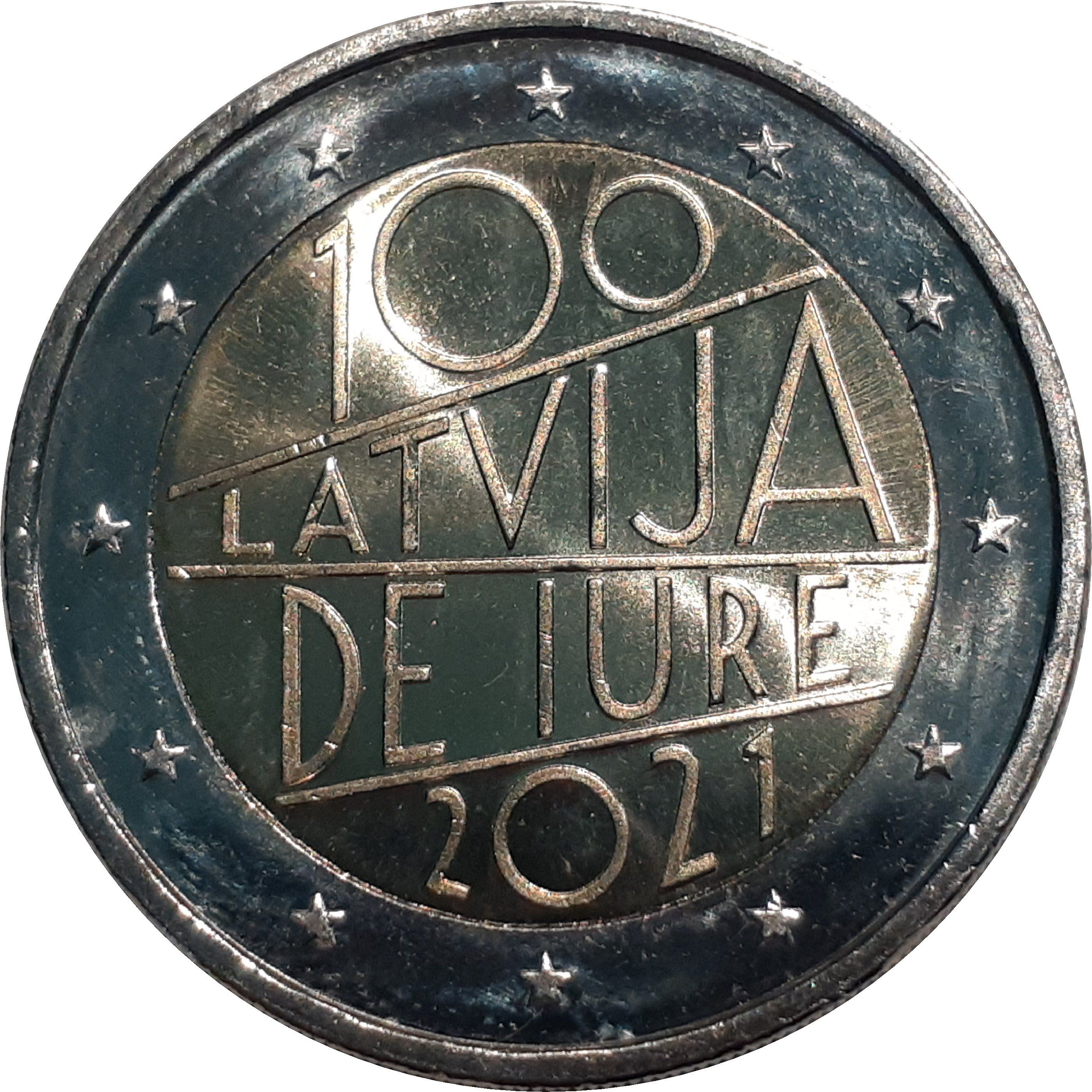 Latvia 2 euro 2021 — The 100th anniversary of de iure recognition of the Republic of Latvia