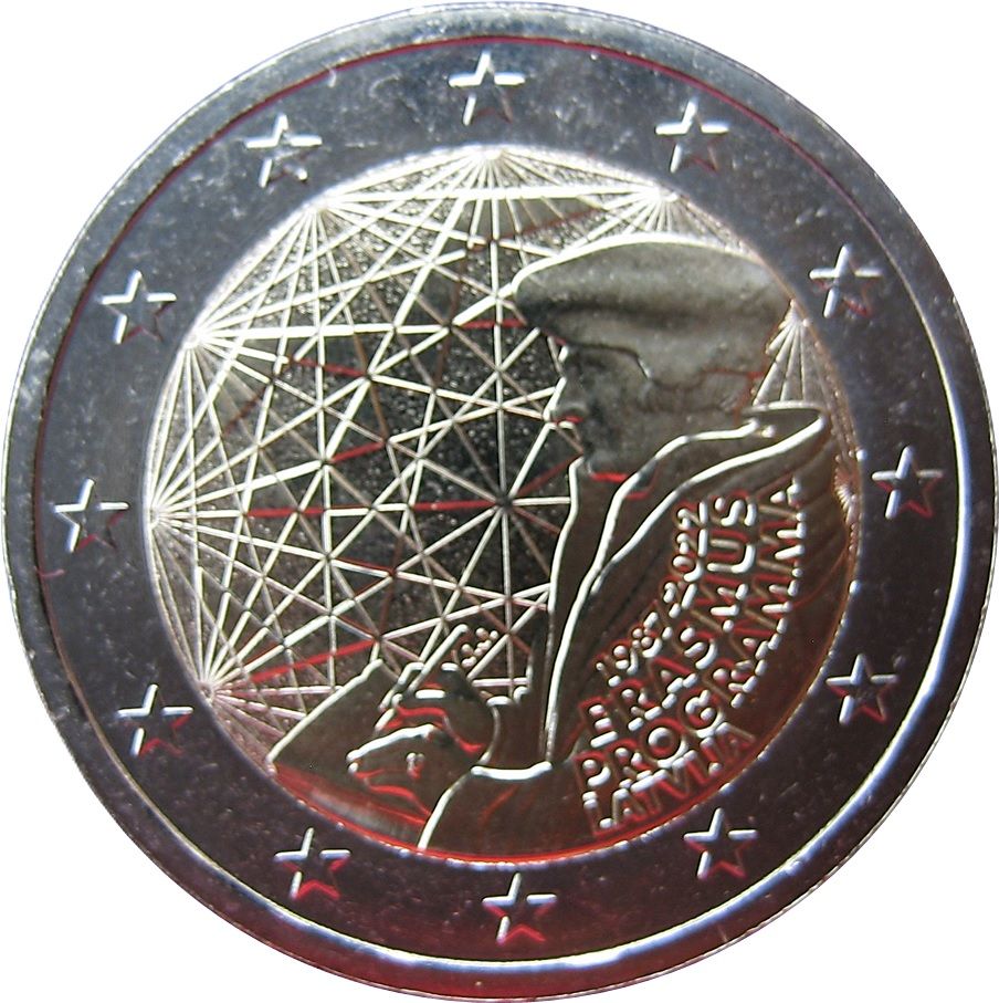 Latvia 2 euro 2022 — 35 Years of the Erasmus Programme