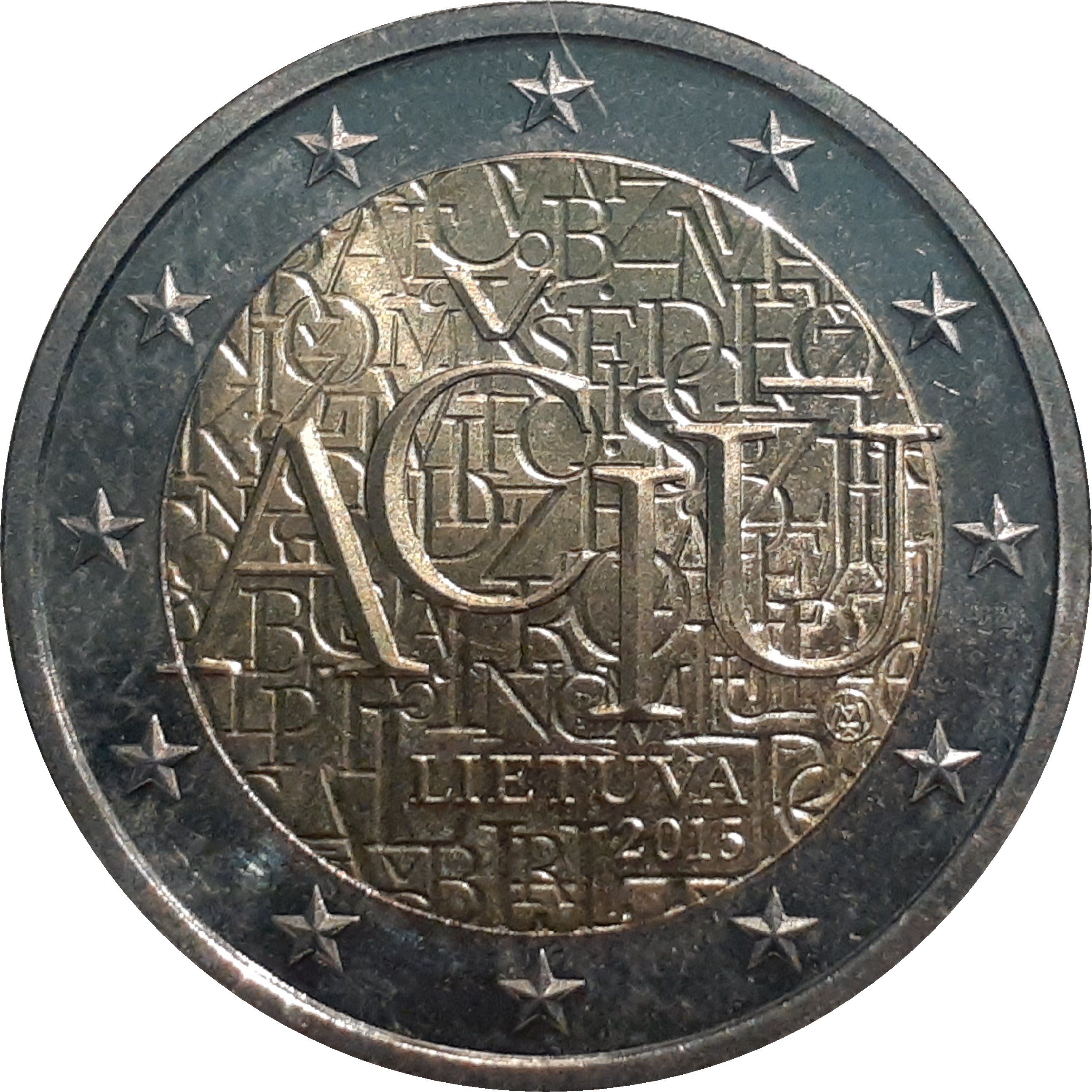 Lithuania 2 euro 2015 — The Lithuanian Language