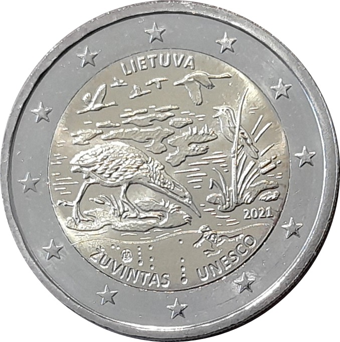 Lithuania 2 euro 2021 — Žuvintas Biosphere Reserve