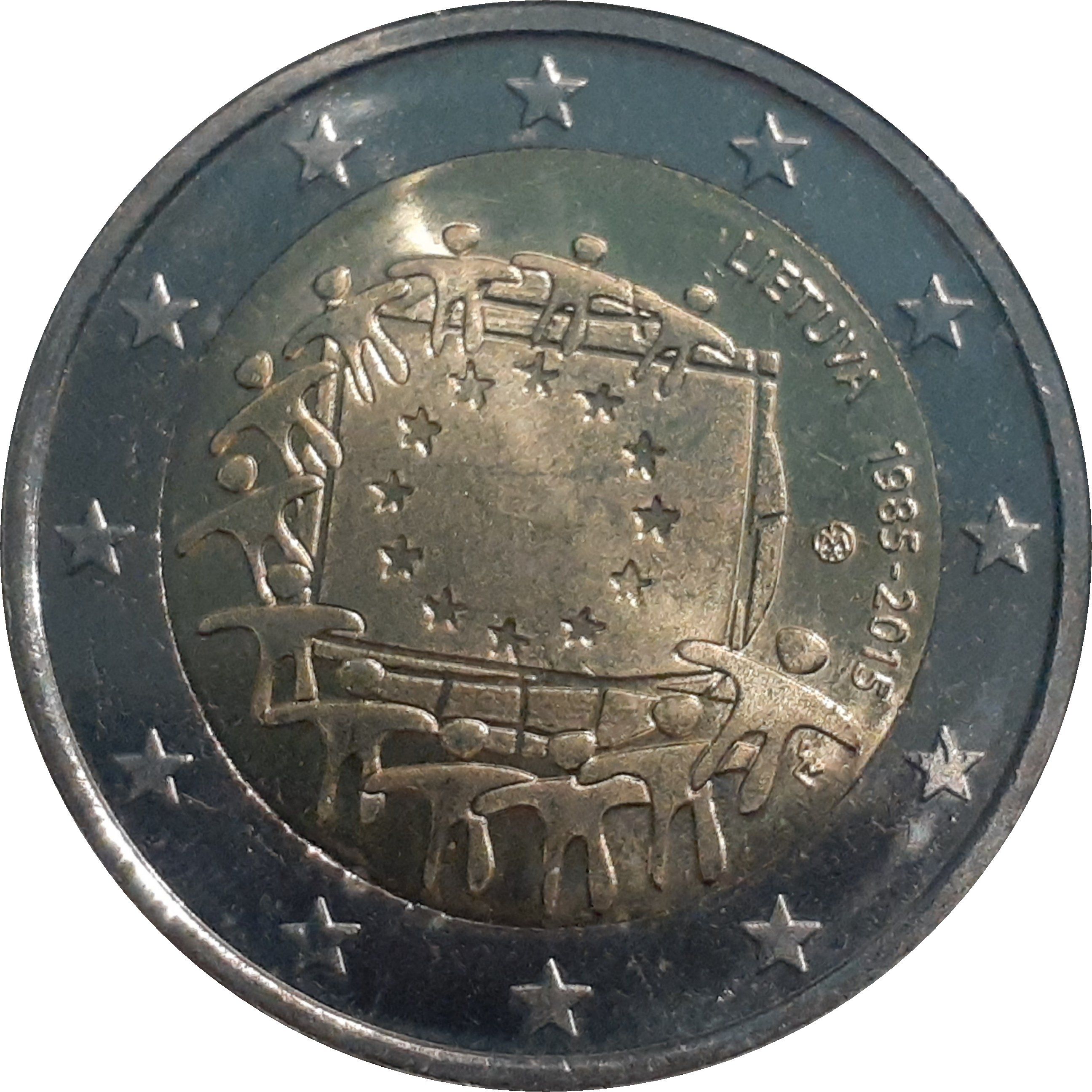 Lithuania 2 euro 2015 — 30th Anniversary of the Flag of the European Union