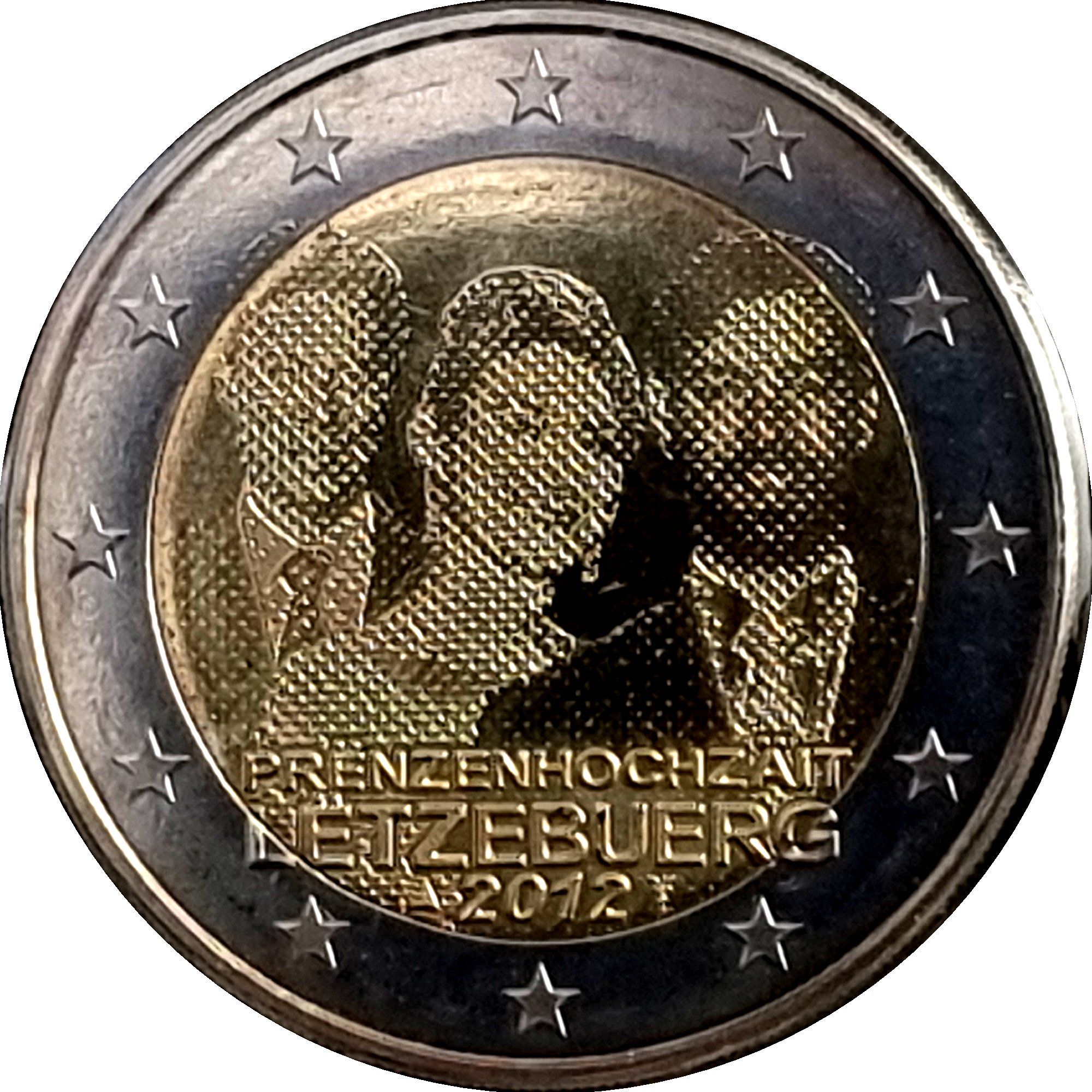Luxembourg 2 euro 2012 — Royal Wedding of Prince Guillaume, Hereditary Grand-Duke, with Countess Stéphanie de Lannoy