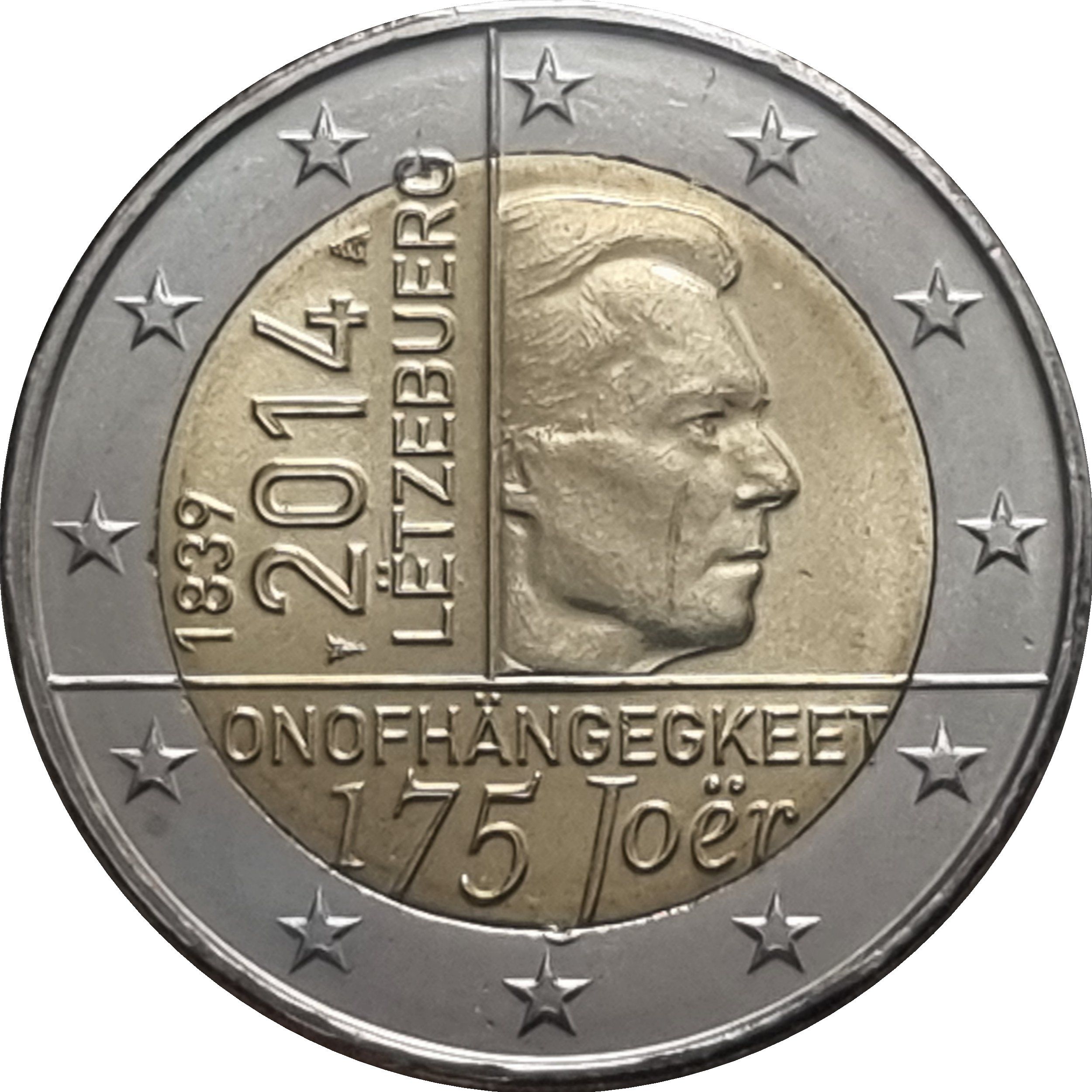 Luxembourg 2 euro 2014 — 175th Anniversary of the Independence of the Grand-Duchy of Luxembourg