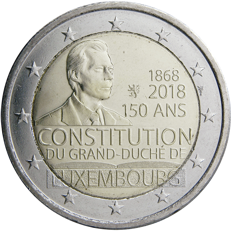 Luxembourg 2 euro 2018 — 150th anniversary Constitution of Luxembourg