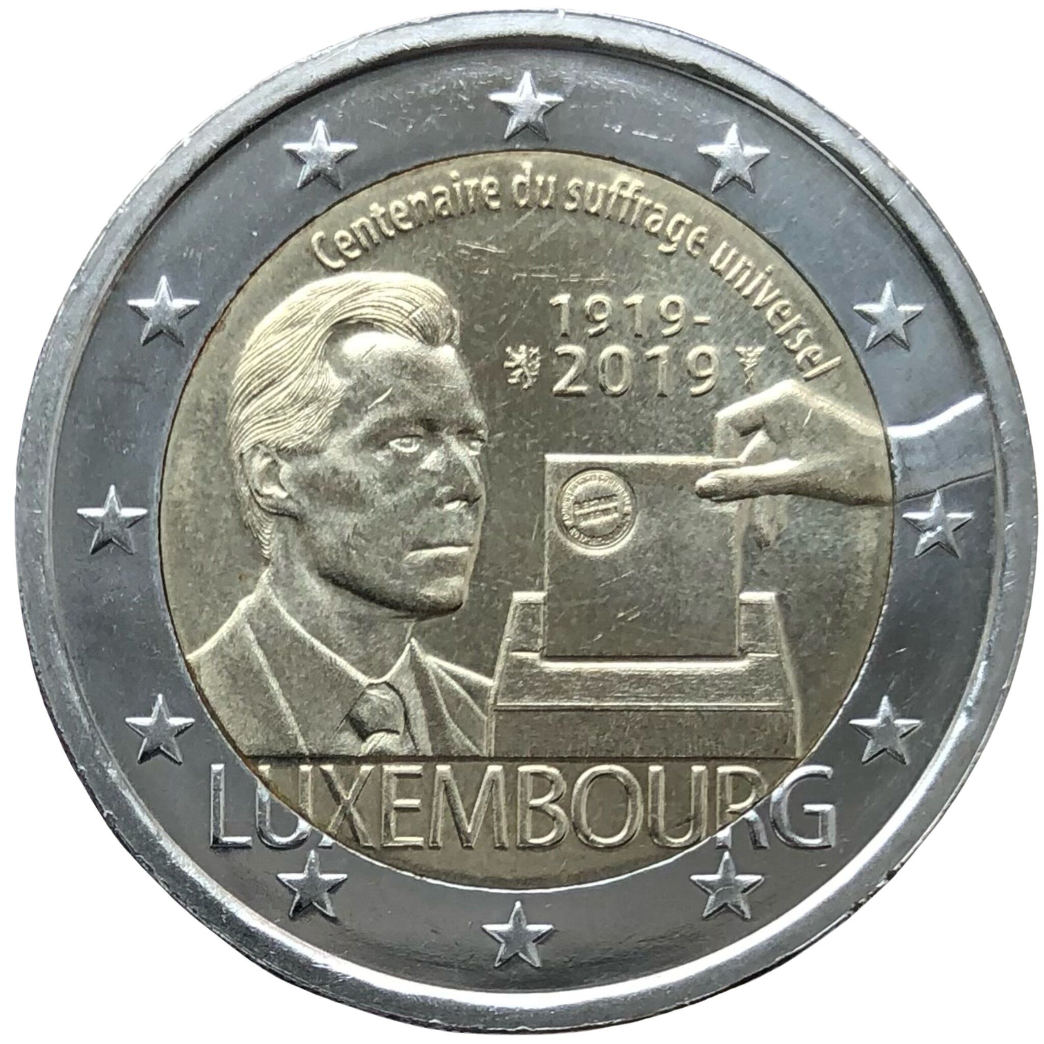 Luxembourg 2 euro 2019 — Centenary of the Universal Voting Rights