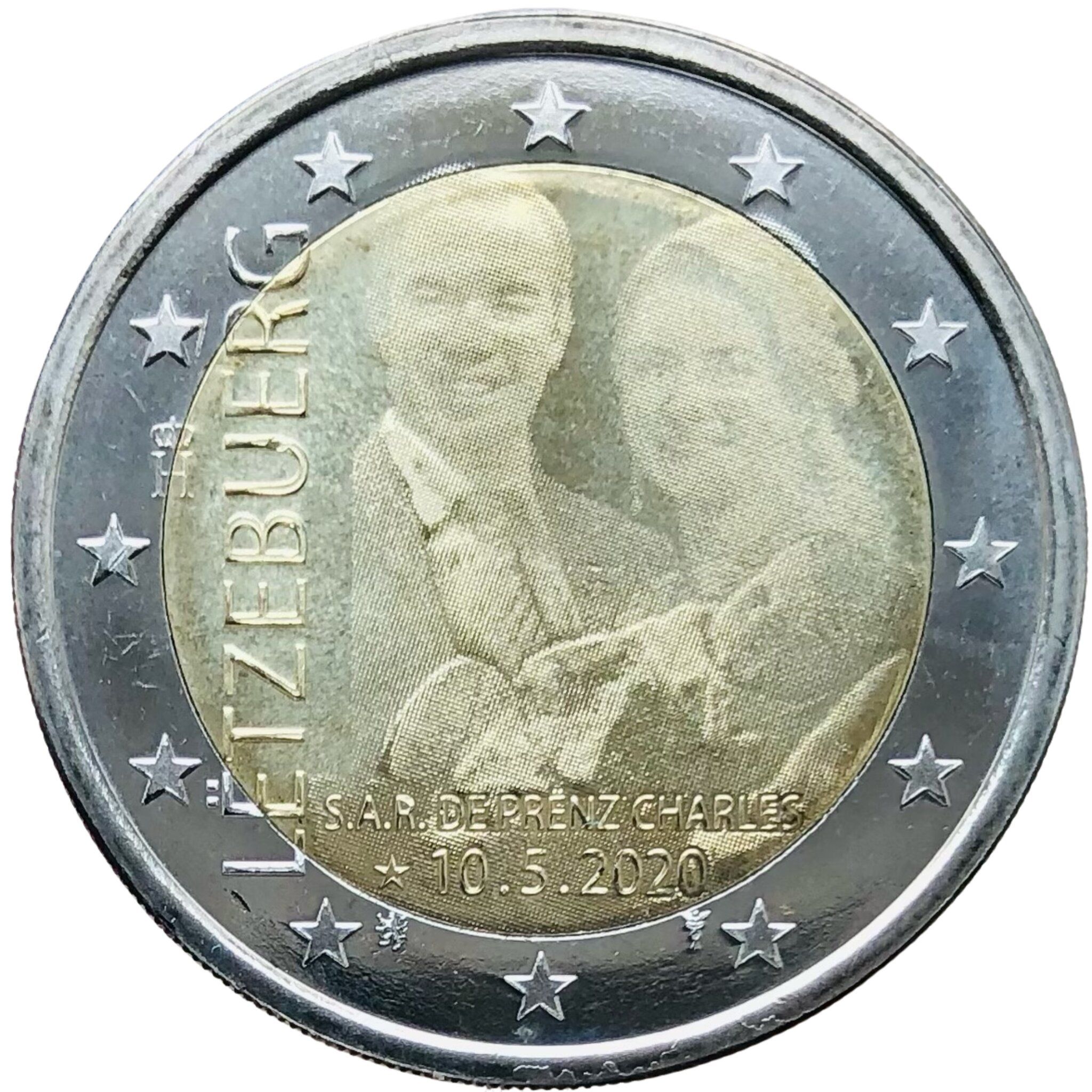 Luxembourg 2 euro 2020 — Birth of Prince Charles Jean Phillipe Joseph Marie Guillaume (hologram version)