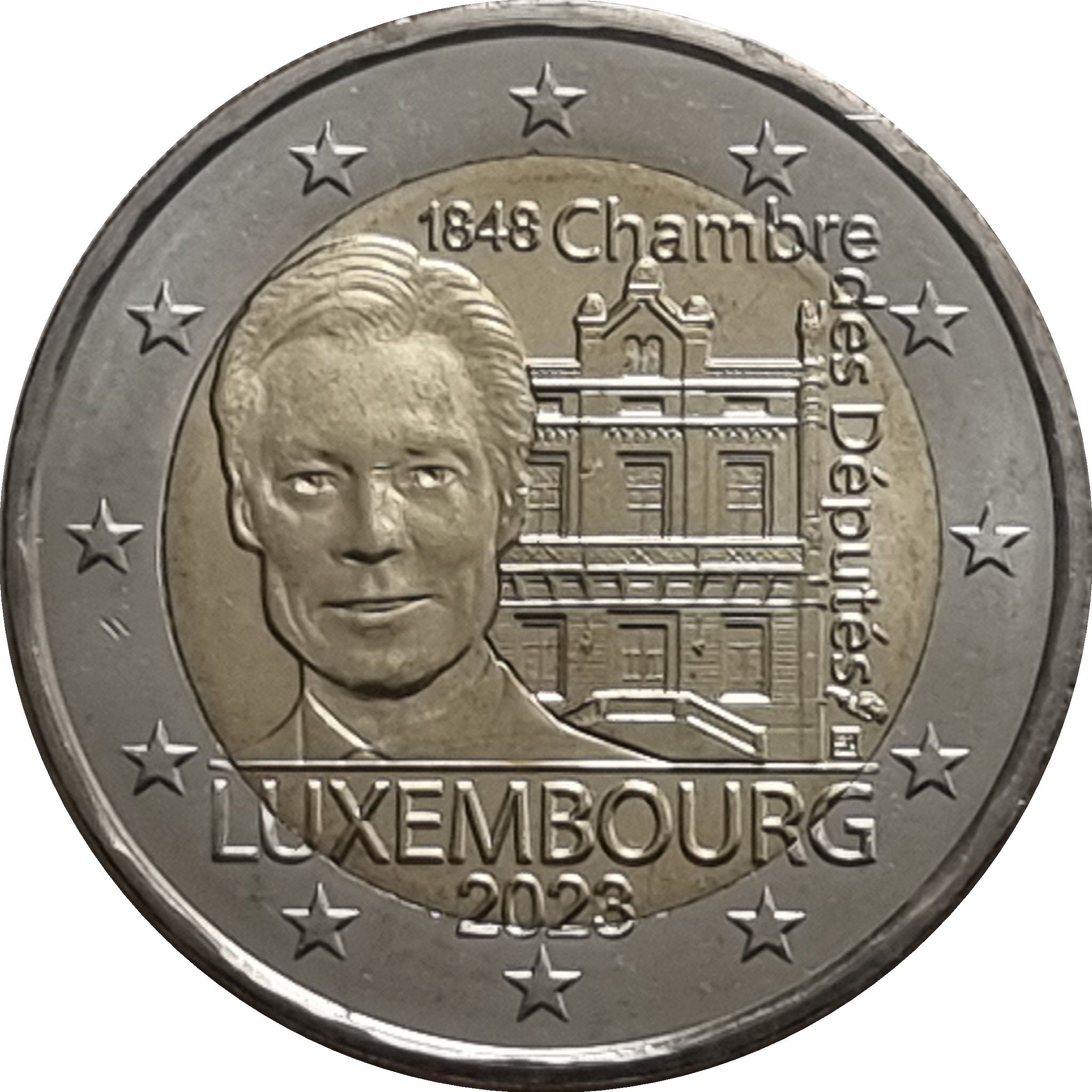 Luxembourg 2 euro 2023 — 175th anniversary of the 1848 Constitution and the Chamber of Deputies (classic version)
