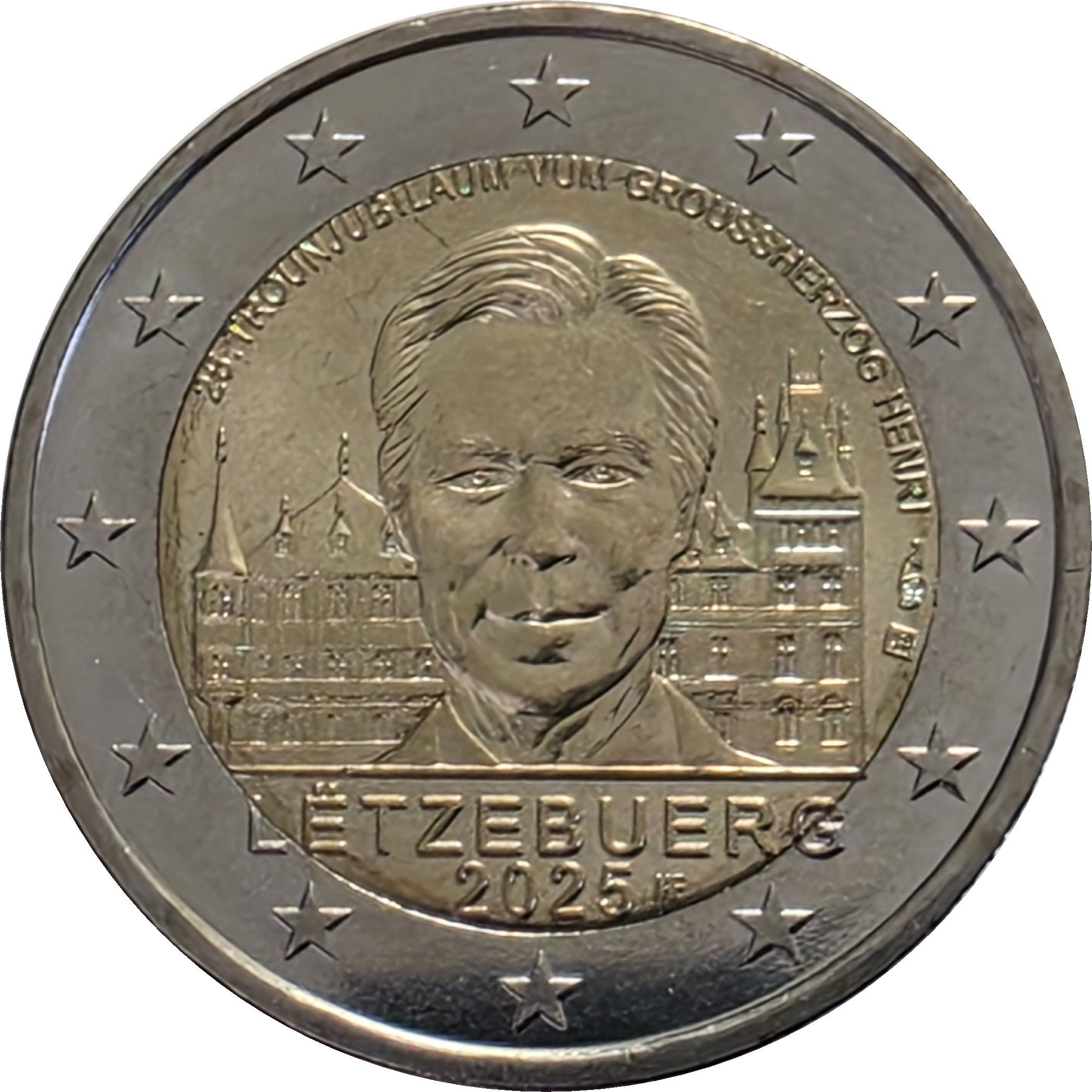 Luxembourg 2 euro 2025 — 25th anniversary of the accession of Grand Duke Henri to the throne (classic version)