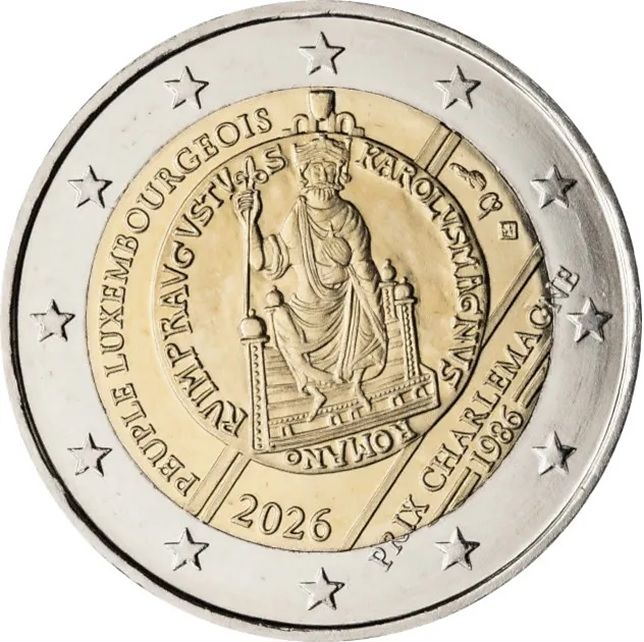 Luxembourg 2 euro 2026 — 40th Anniversary of the Award of the International Charlemagne