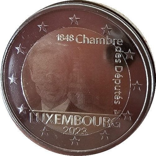 Luxembourg 2 euro 2023 — 175th anniversary of the 1848 Constitution and the Chamber of Deputies (hologram version)