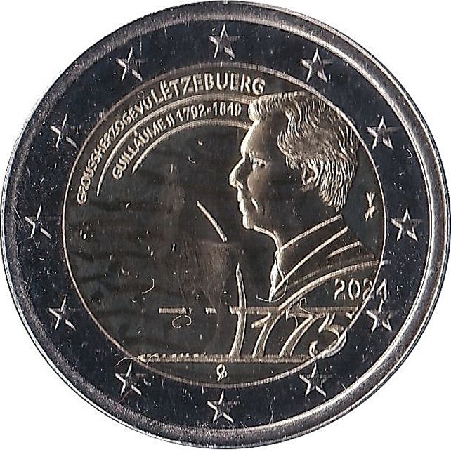 Luxembourg 2 euro 2024 — 175th Anniversary of the Death of the Grand Duke Guillaume II (hologram version)
