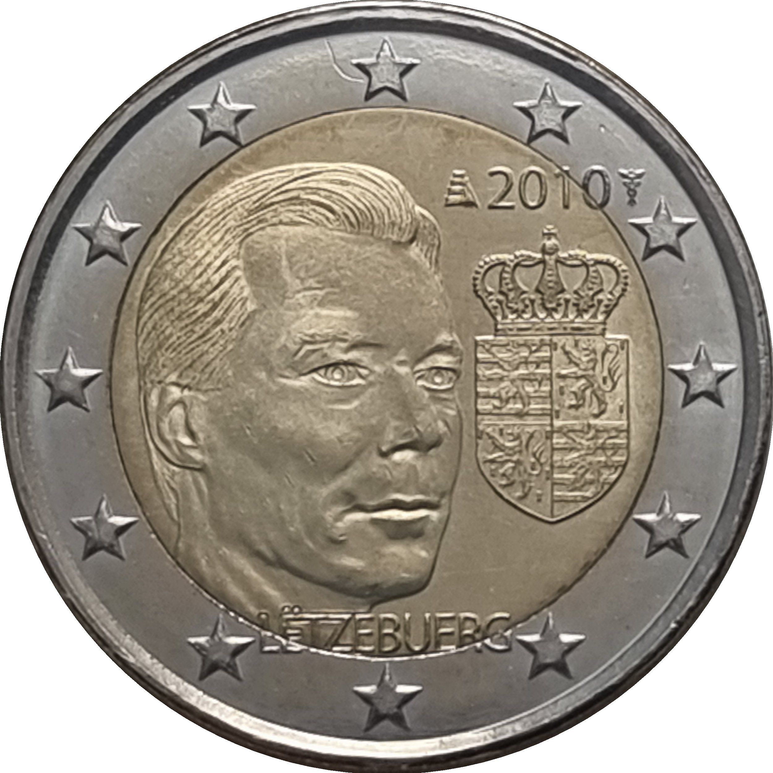 Luxembourg 2 euro 2010 — Duke Henri - Coat of Arms