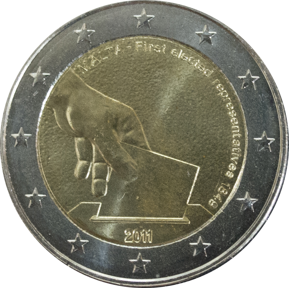Malta 2 euro 2011 — First election of representatives in 1849