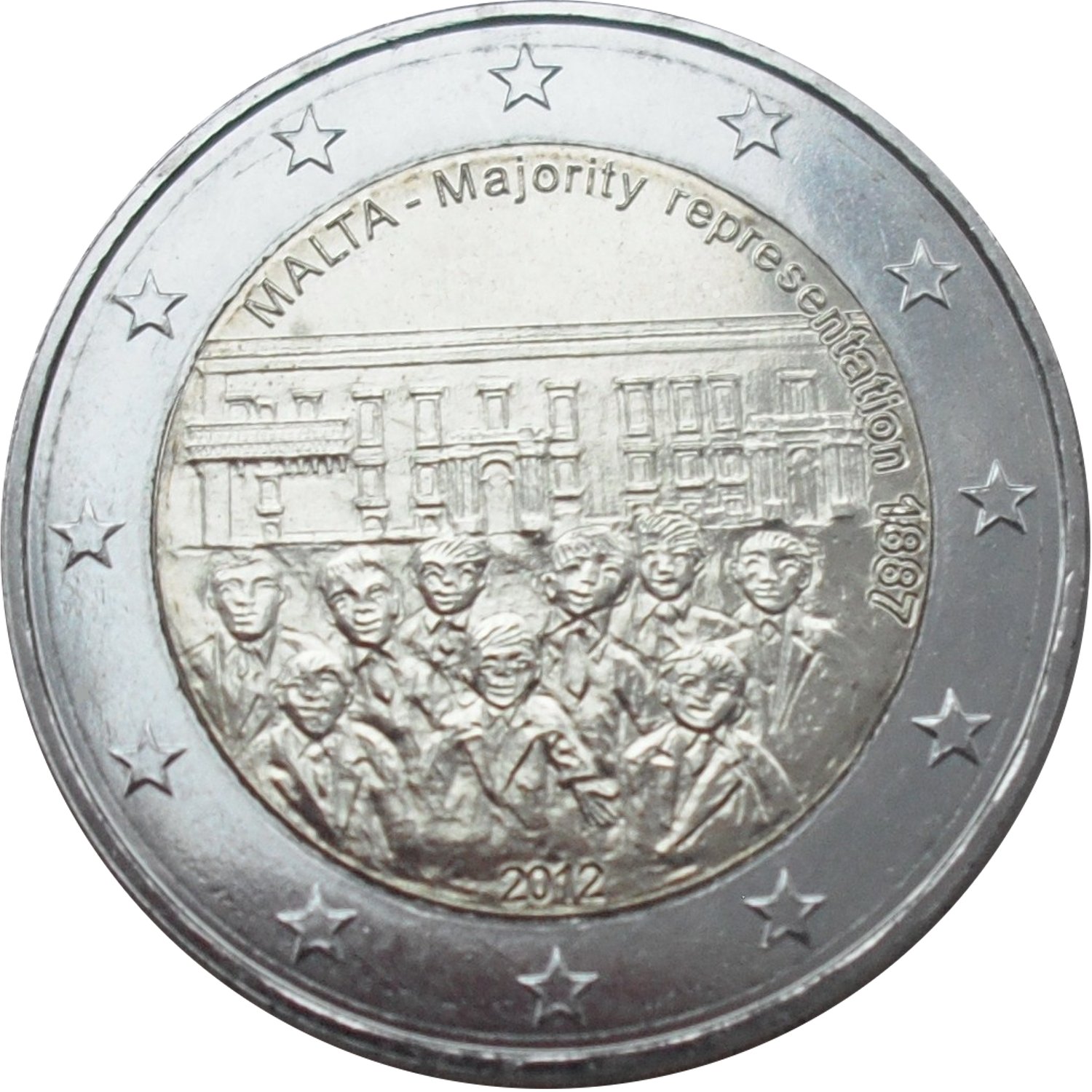Malta 2 euro 2012 — Majority Representation