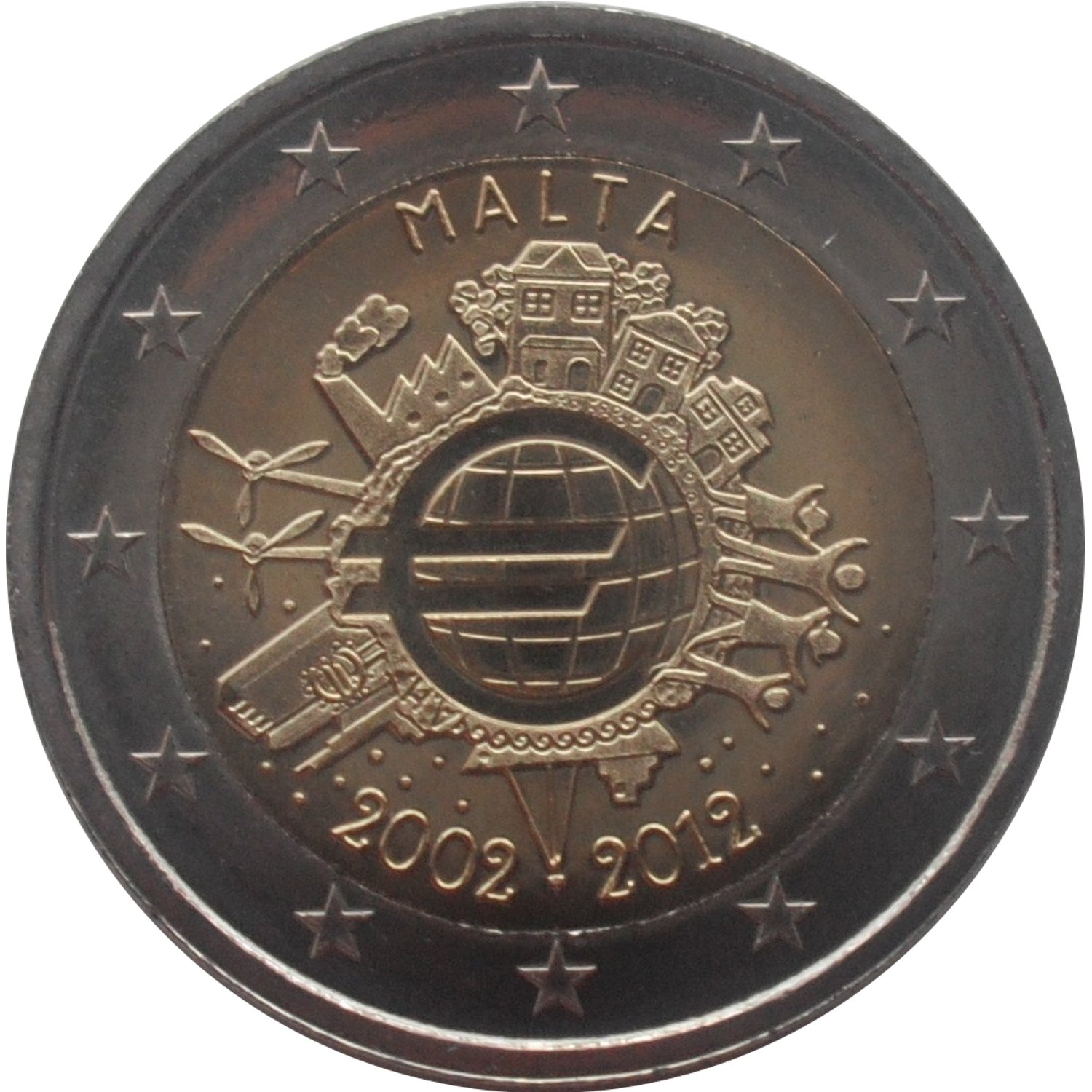 Malta 2 euro 2012 — 10 Years of Euro Cash