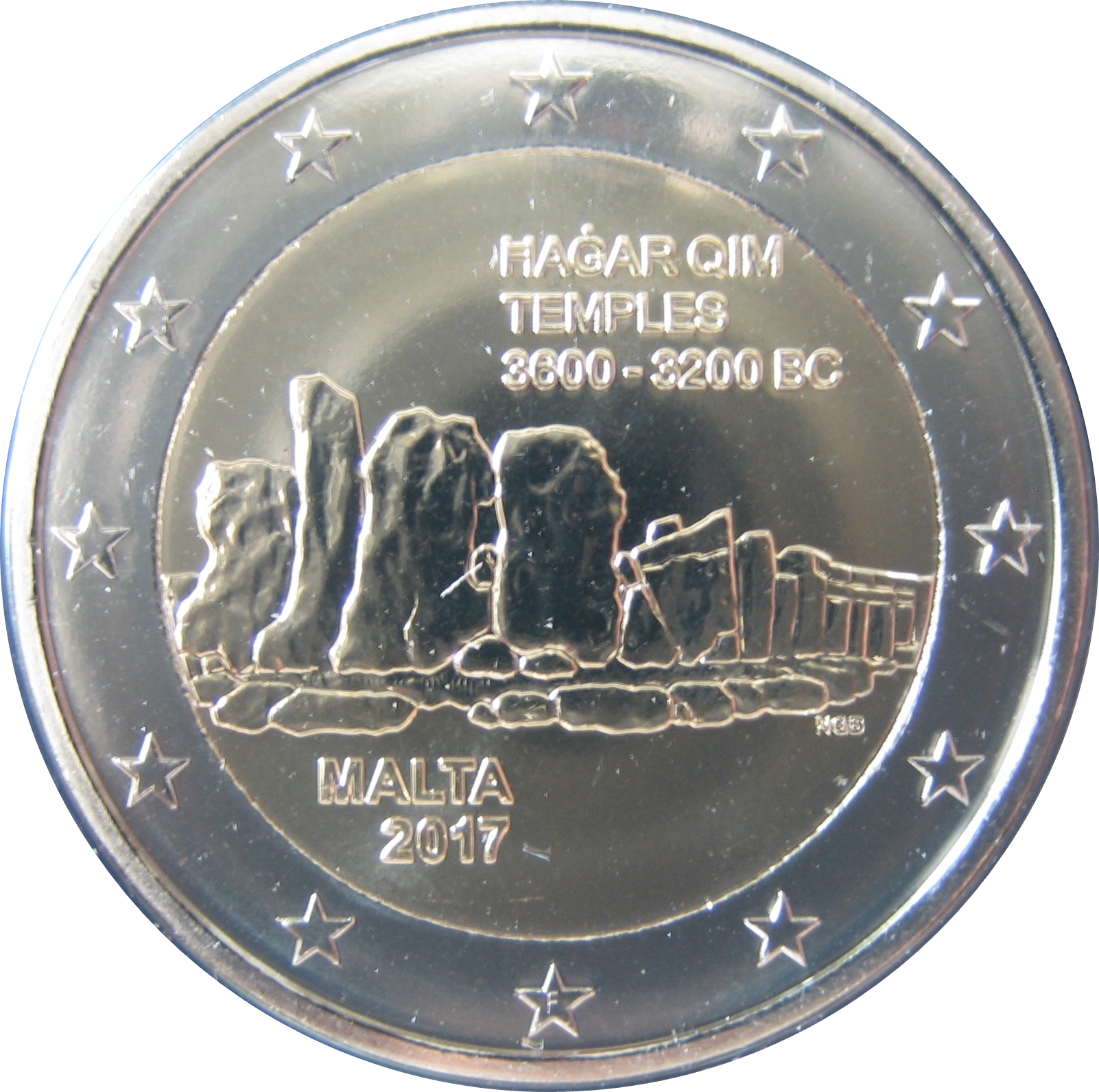 Malta 2 euro 2017 — Ħaġar Qim Temples.