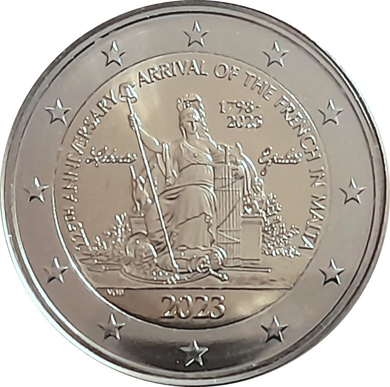 Malta 2 euro 2023 — 225th Anniversary Arrival of the French in Malta