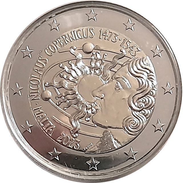 Malta 2 euro 2023 — 550th Anniversary of the Birth of Nicolaus Copernicus