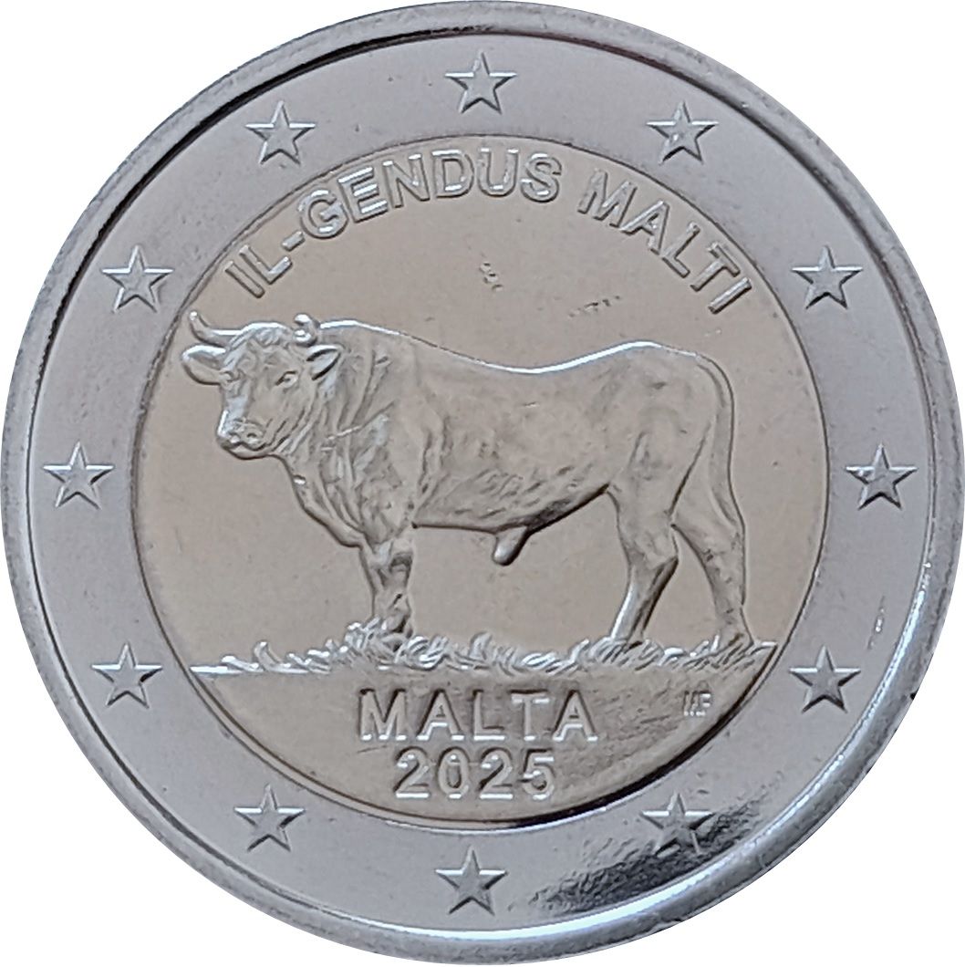 Malta 2 euro 2025 — Serie Native Species; The Maltese Ox