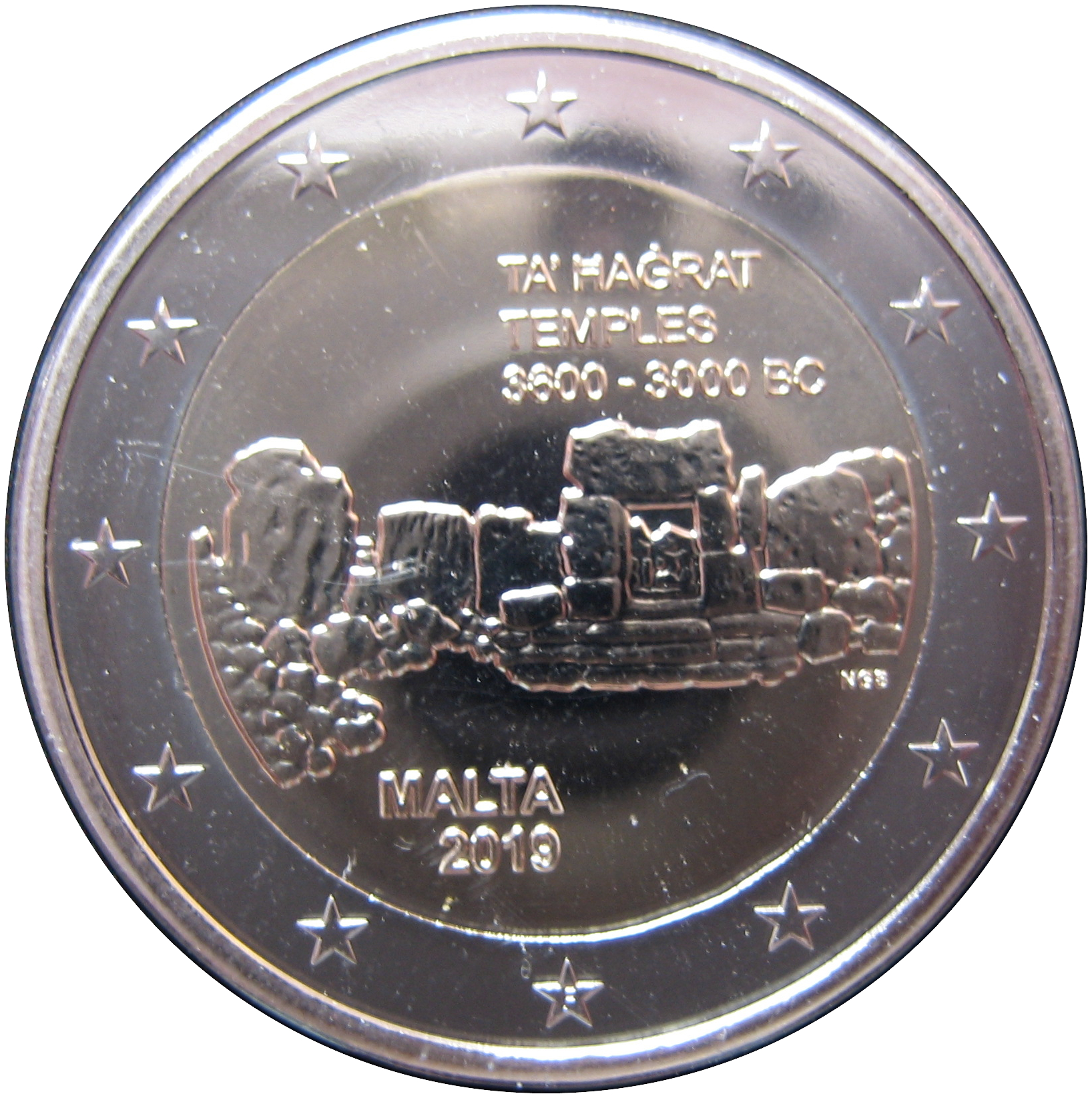 Malta 2 euro 2019 — Ta' Hagrat Temples