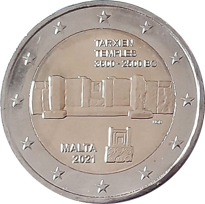 Malta 2 euro 2021 — Tarxien Temples