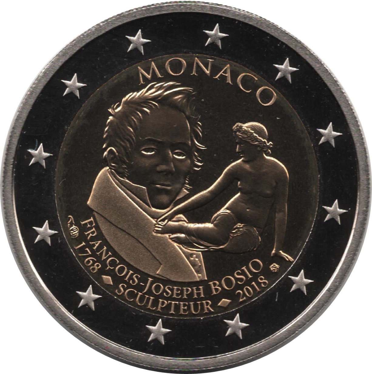 Monaco 2 euro 2018 — 250th anniversary of the birth of François-Joseph Bosio