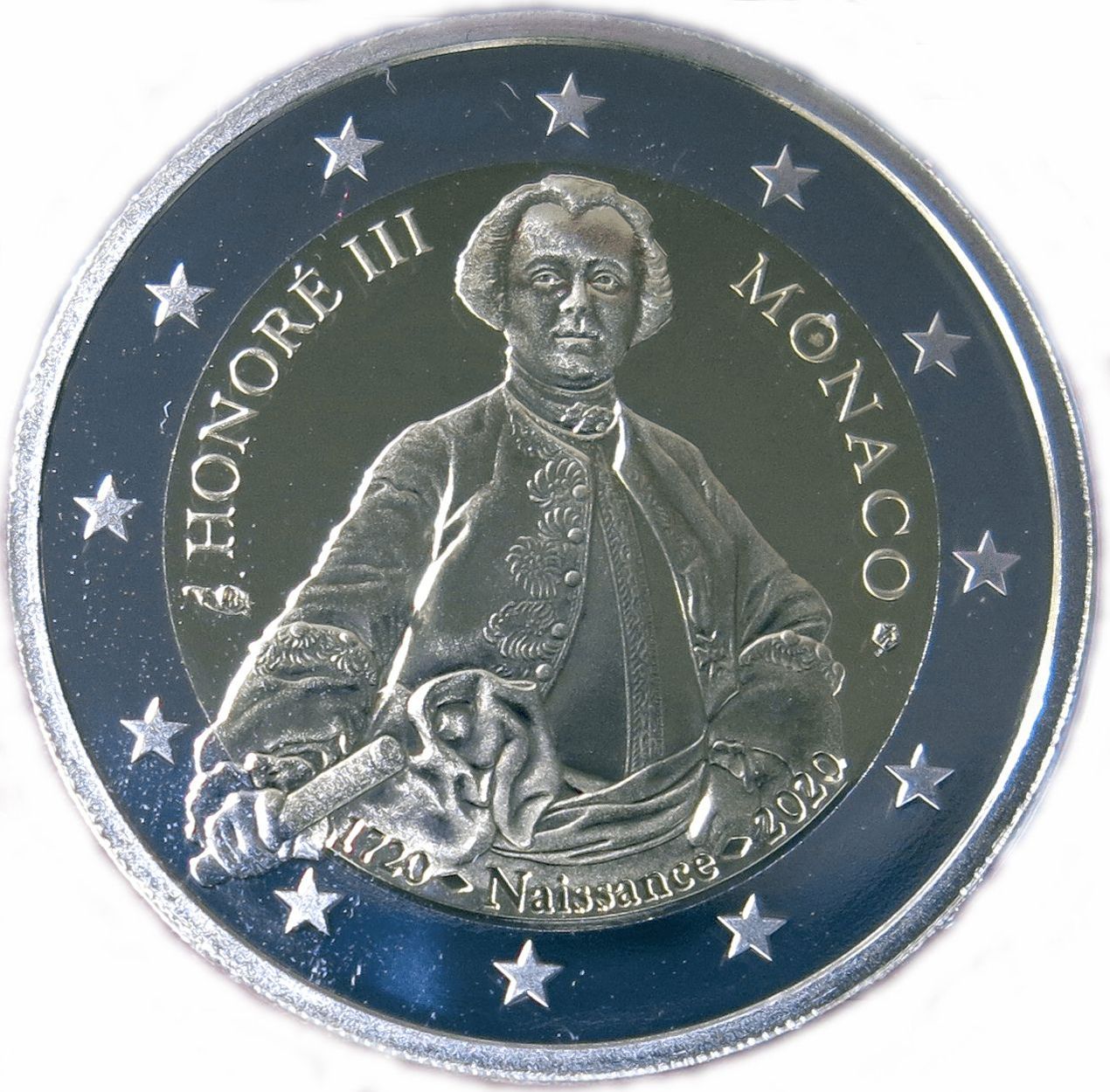 Monaco 2 euro 2020 — The 300th anniversary of the birth of Prince Honoré III
