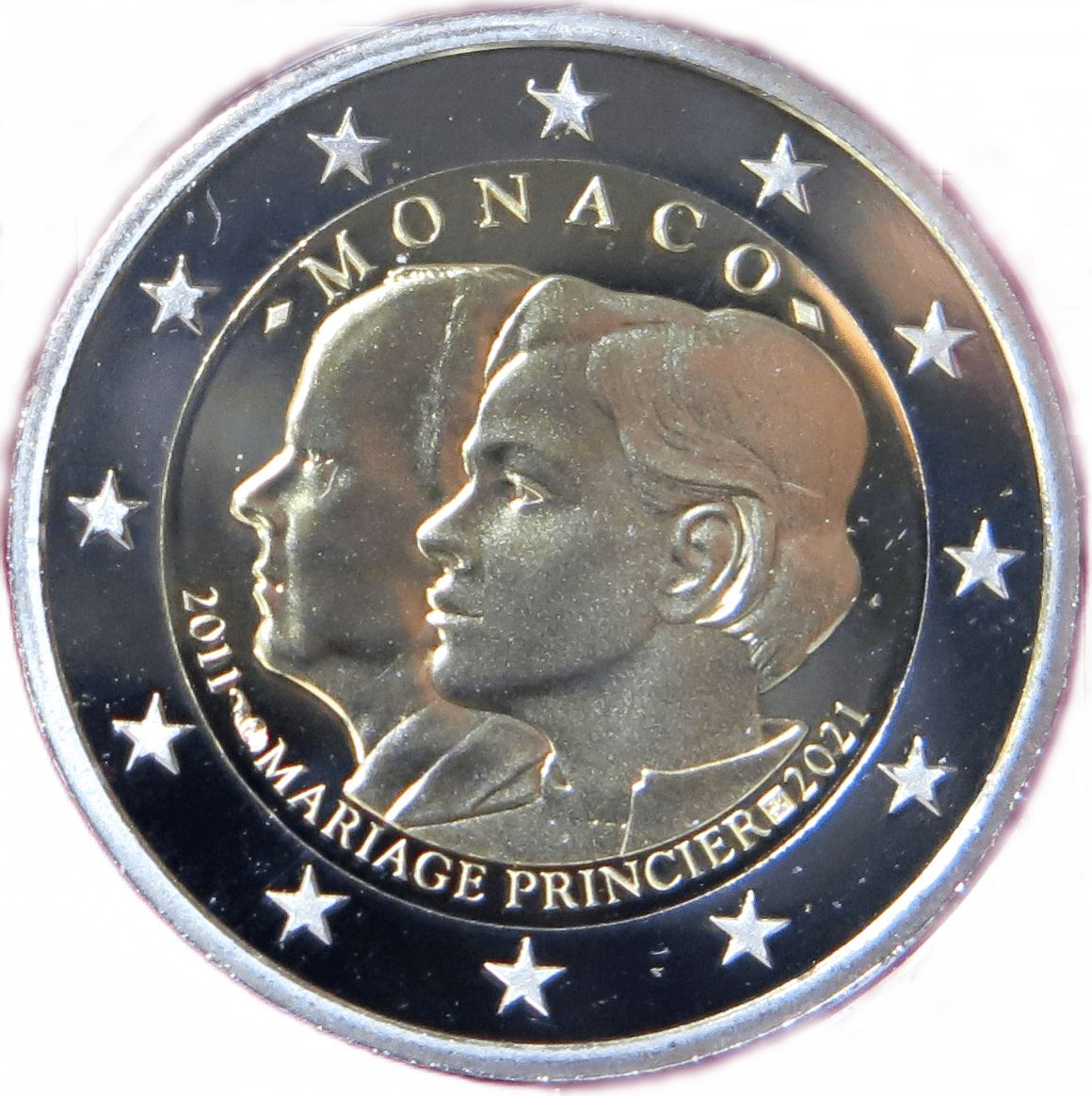 Monaco 2 euro 2021 — 10th anniversary of the wedding of Prince Albert and Charlene Wittstock