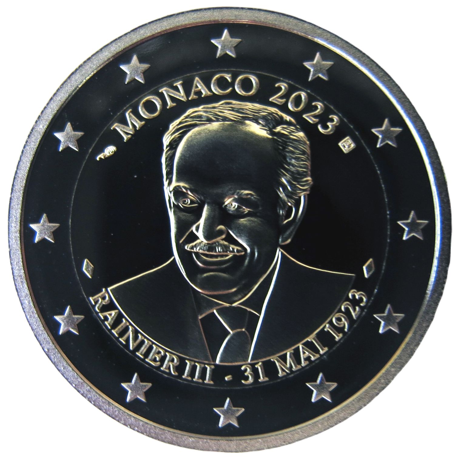 Monaco 2 euro 2023 — 100th Anniversary of the Birth of Rainier III