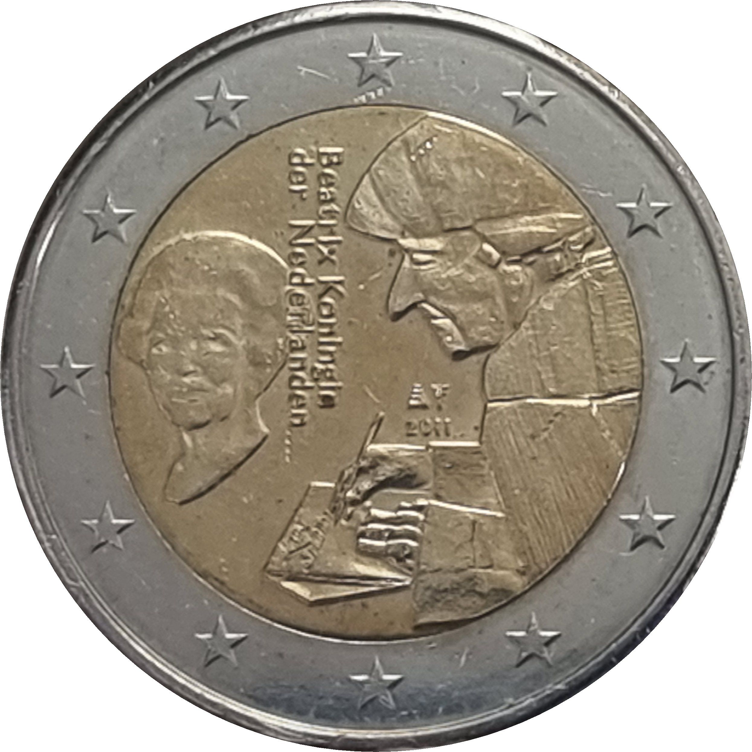 Netherlands 2 euro 2011 — Erasmus, 500th Anniversary of "The Praise of Folly"
