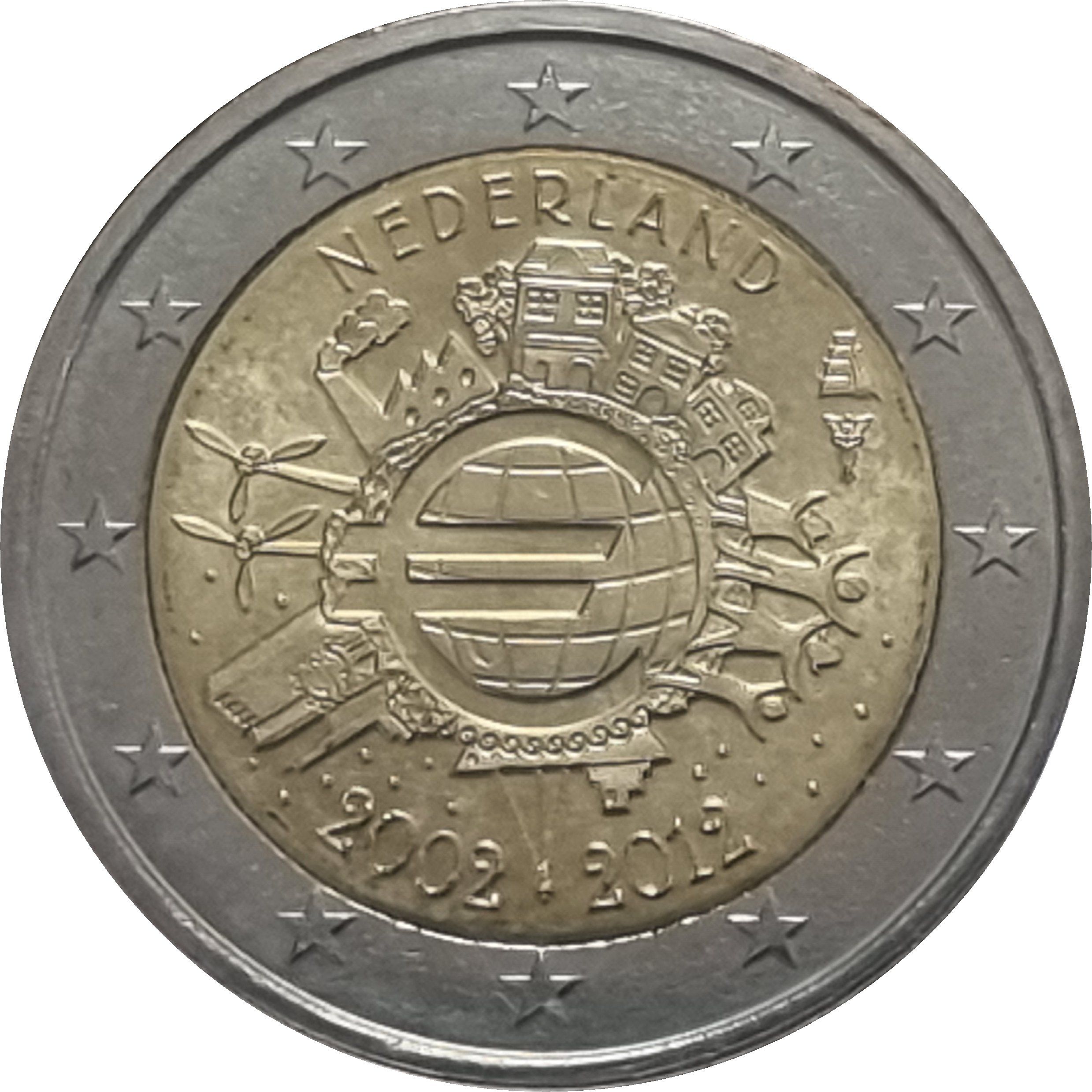Netherlands 2 euro 2012 — 10 Years of Euro Cash