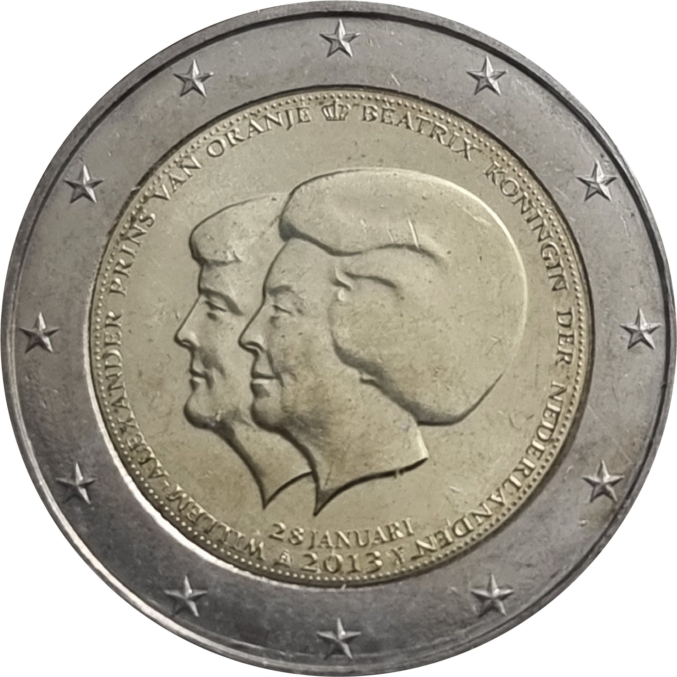 Netherlands 2 euro 2013 — The announcement of the abdication of the throne by Her Majesty Queen Beatrix