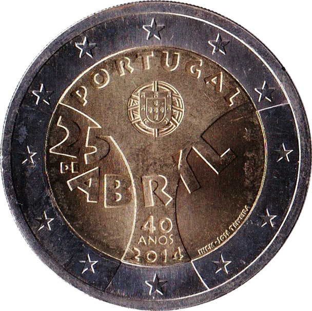 Portugal 2 euro 2014 — 40th Anniversary of the 25th April Revolution