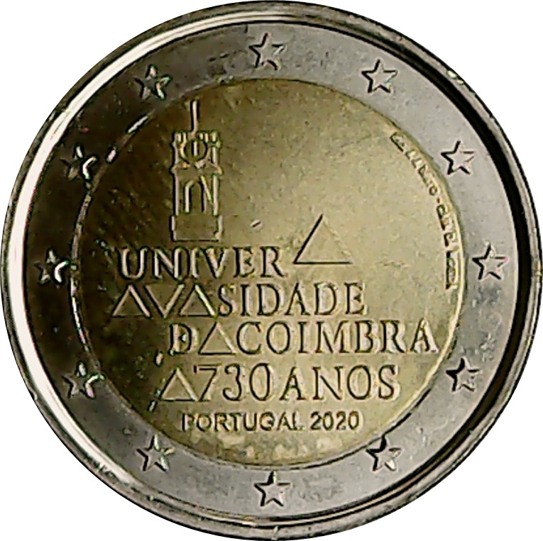 Portugal 2 euro 2020 — 730 years of the University of Coimbra