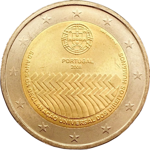 Portugal 2 euro 2008 — 60th Anniversary of the Declaration of Human Rights