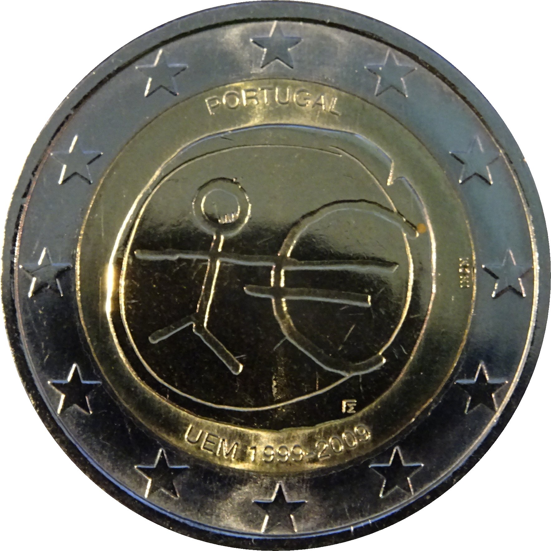 Portugal 2 euro 2009 — 10th anniversary of Economic and Monetary Union