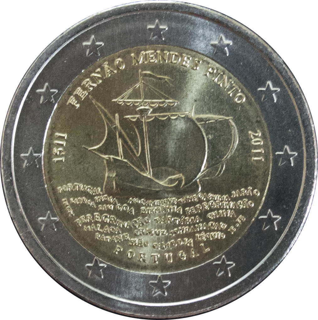 Portugal 2 euro 2011 — 500th Birthday of Fernão Mendes Pinto