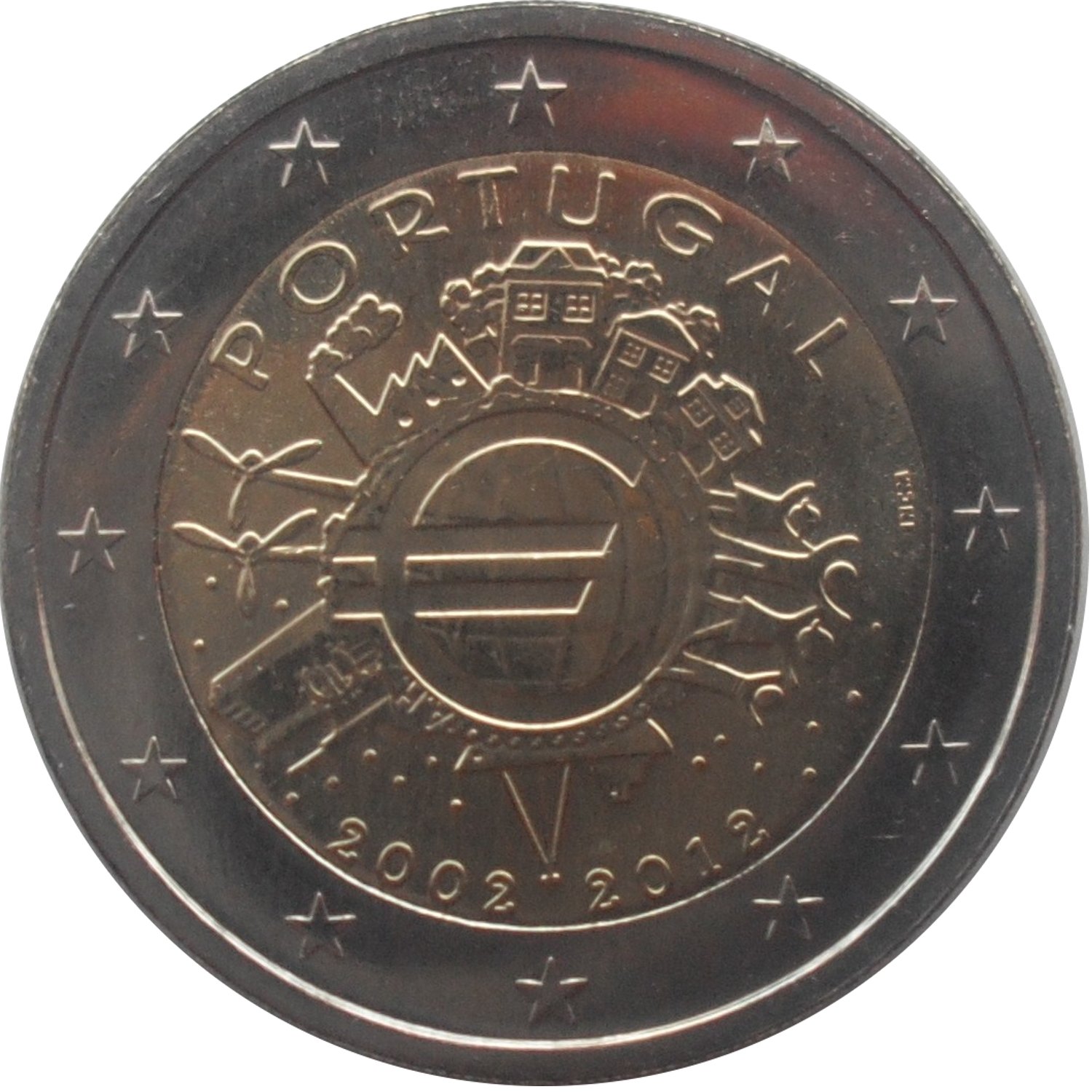 Portugal 2 euro 2012 — 10 Years of Euro Cash