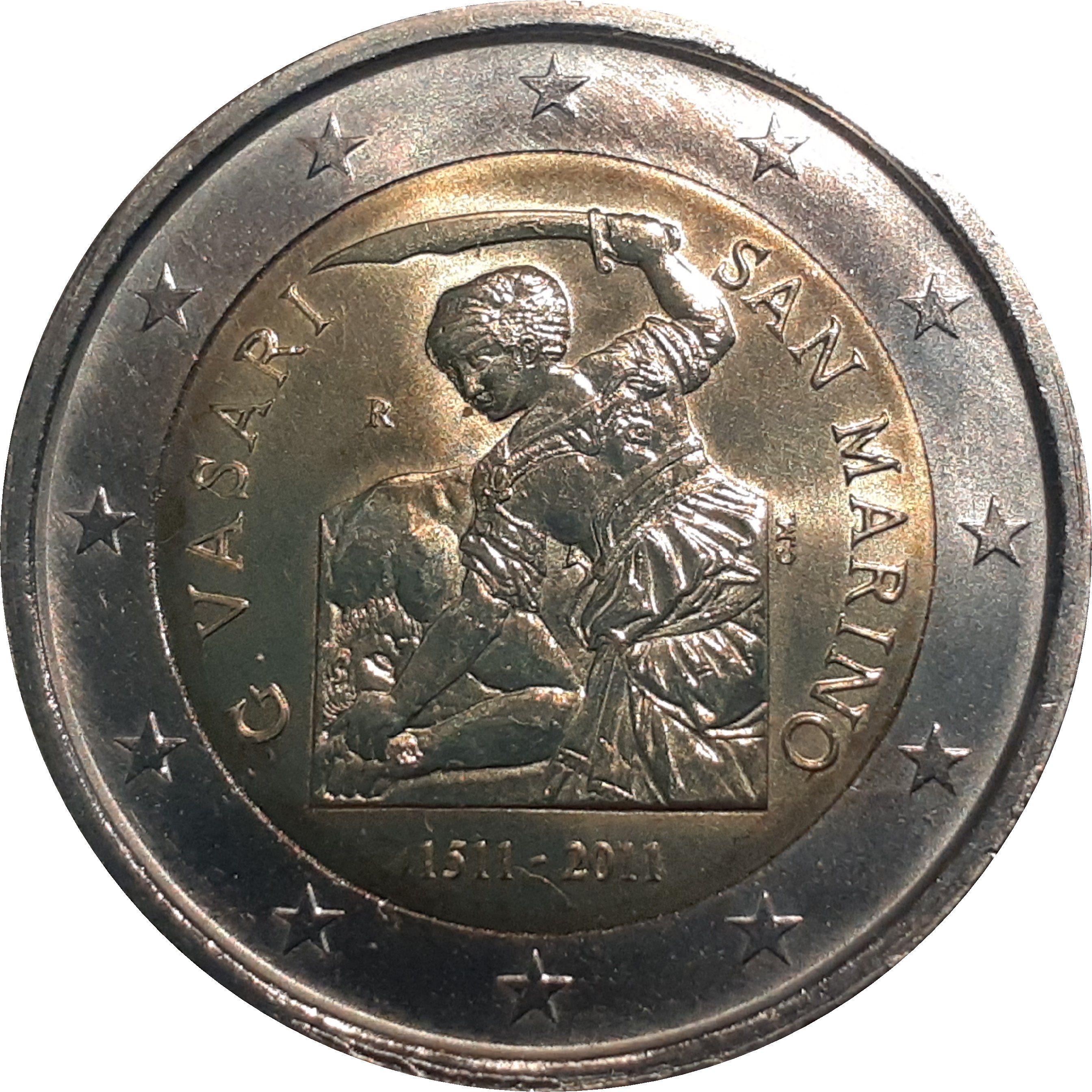 San Marino 2 euro 2011 — 500th Anniversary of the Birth of Giorgio Vasari