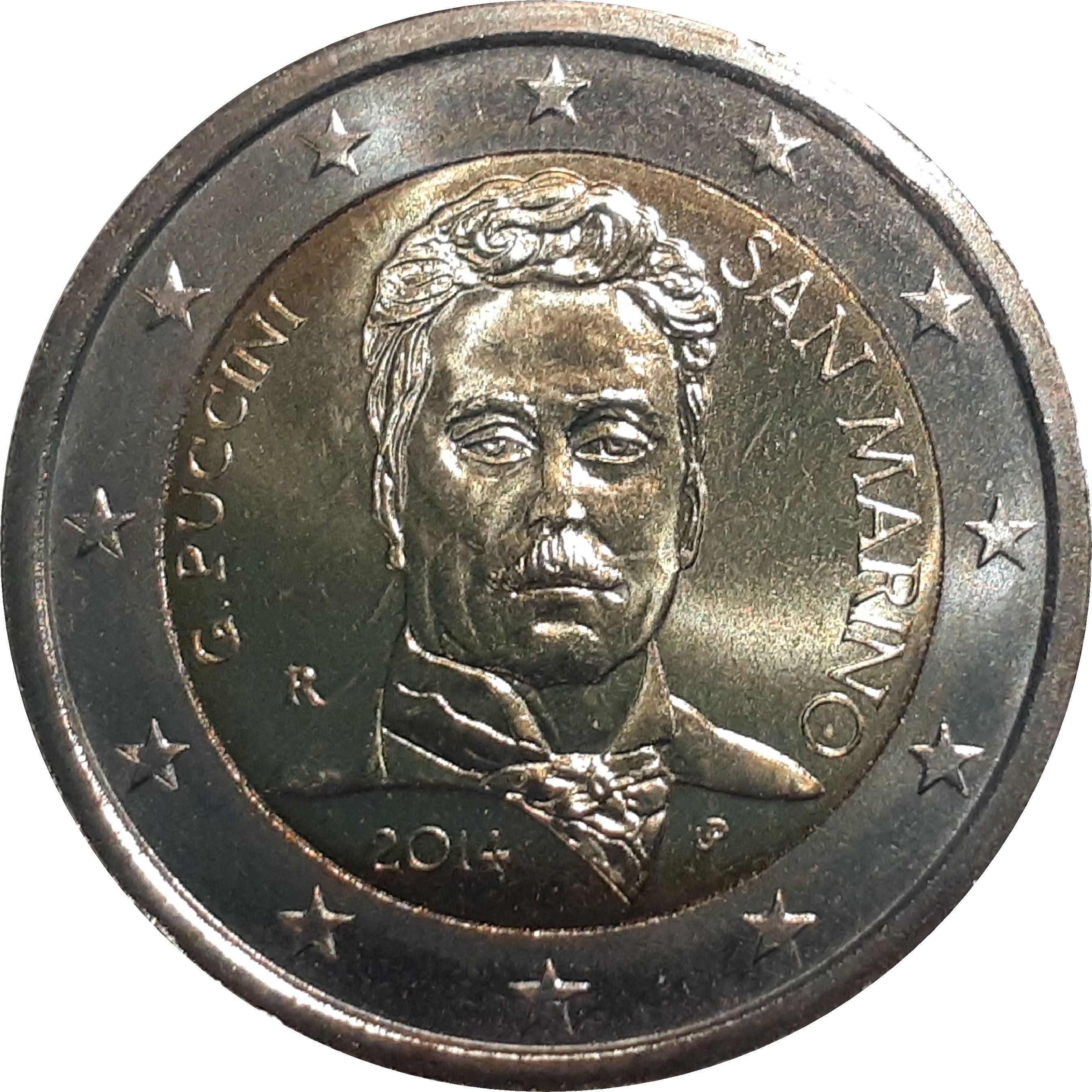 San Marino 2 euro 2014 — 90th Anniversary of the Death of Giacomo Puccini