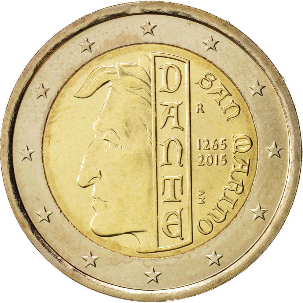 San Marino 2 euro 2015 — 750th Anniversary of the Birth of Dante Alighieri