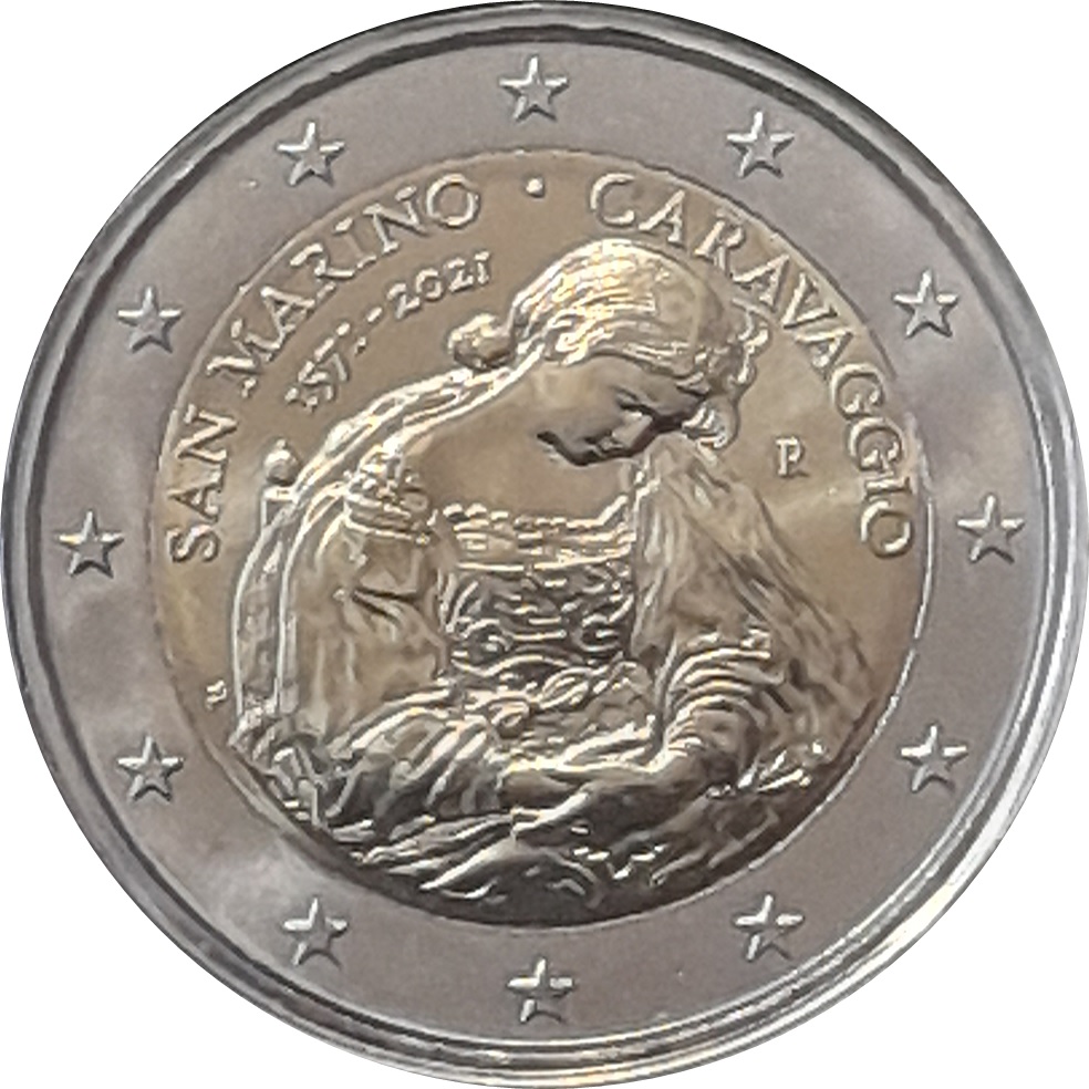 San Marino 2 euro 2021 — 450th Anniversary of the Birth of Caravaggio