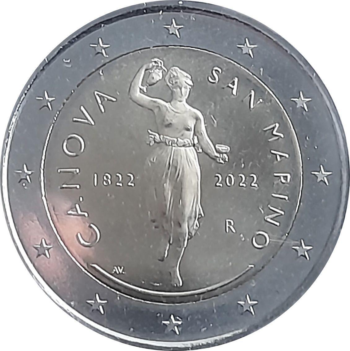 San Marino 2 euro 2022 — 200th Anniversary of the Death of Antonio Canova