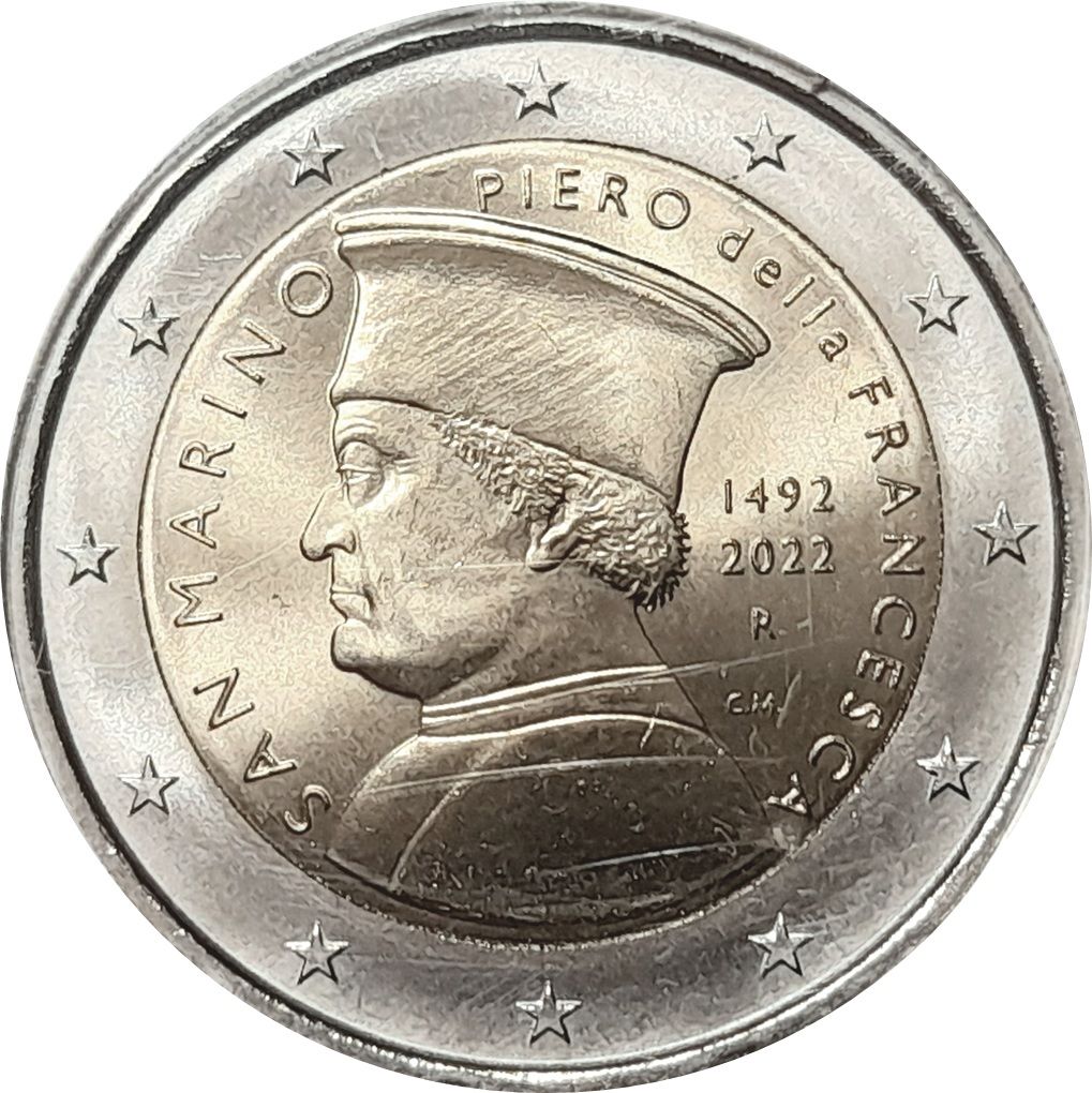 San Marino 2 euro 2022 — 530th Anniversary of the Death of Piero Della Francesca