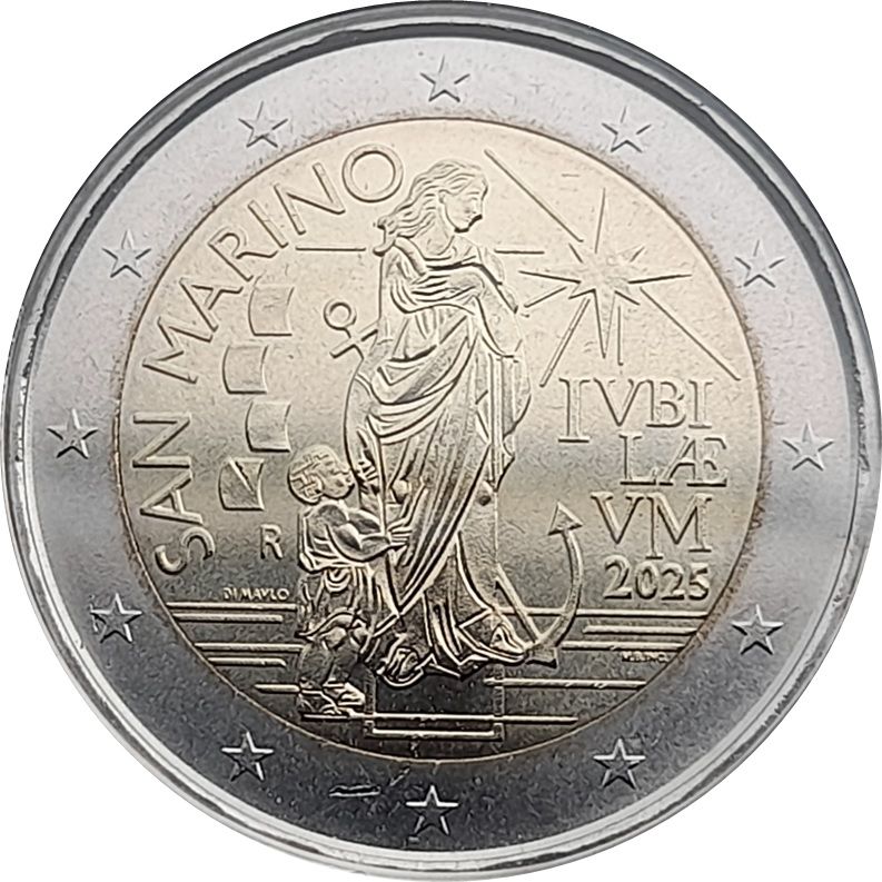 San Marino 2 euro 2025 — Jubilee Holy Year 2025, Pilgrims of Hope