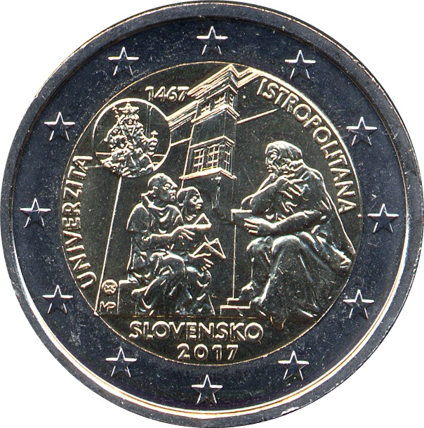 Slovakia 2 euro 2017 — 550 Years of University Istropolitana