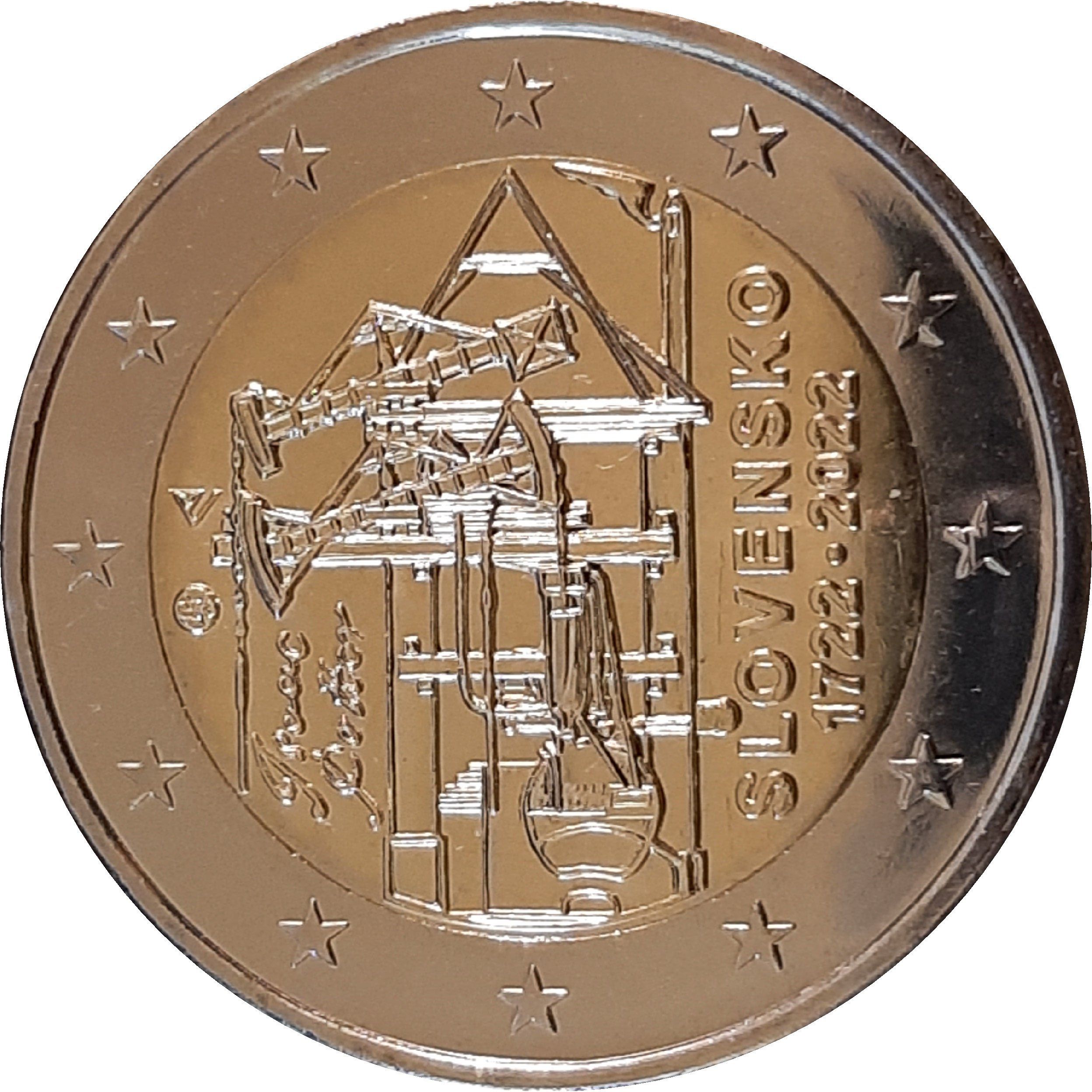 Slovakia 2 euro 2022 — 300th anniversary of the construction of continental Europe’s first atmospheric steam engine for draining mines
